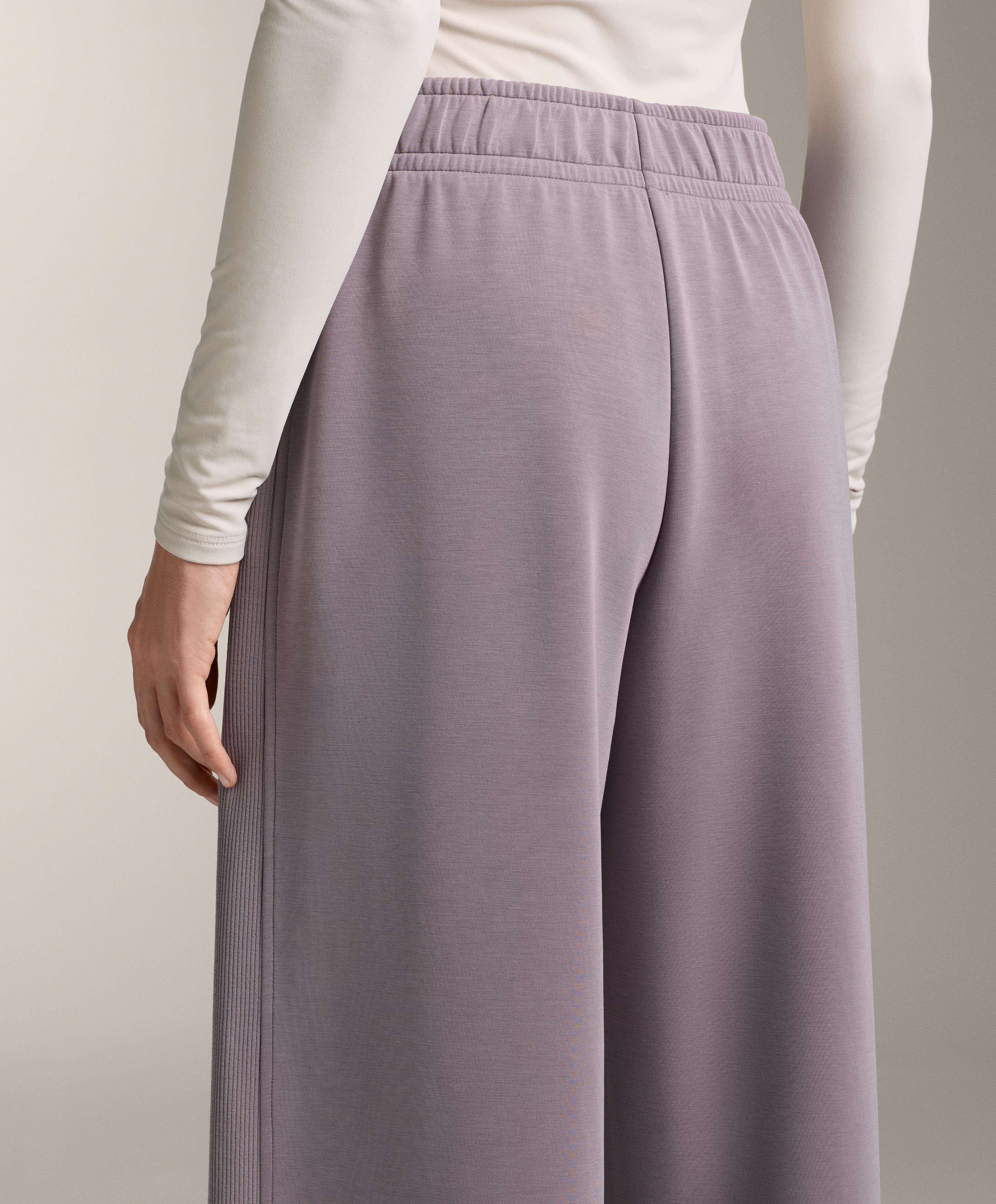Straight-leg rib trousers with brushed modal - Sale Straight-leg rib trousers with brushed modal - Sale