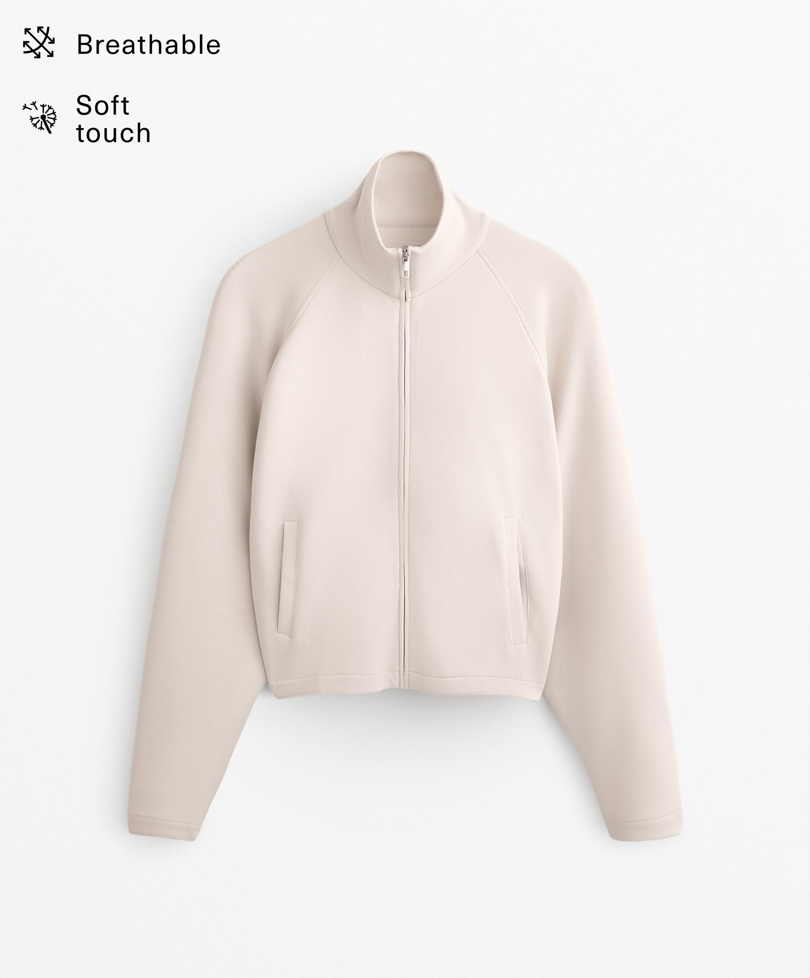 Pleated back Soft Touch jacket with modal