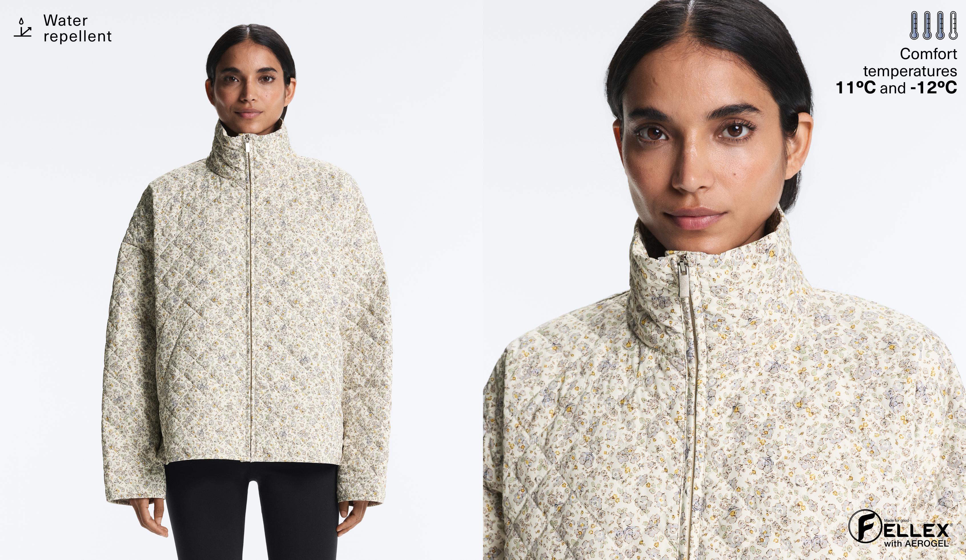 Water-repellent FELLEX® AEROGEL padded jacket — PALE ECRU