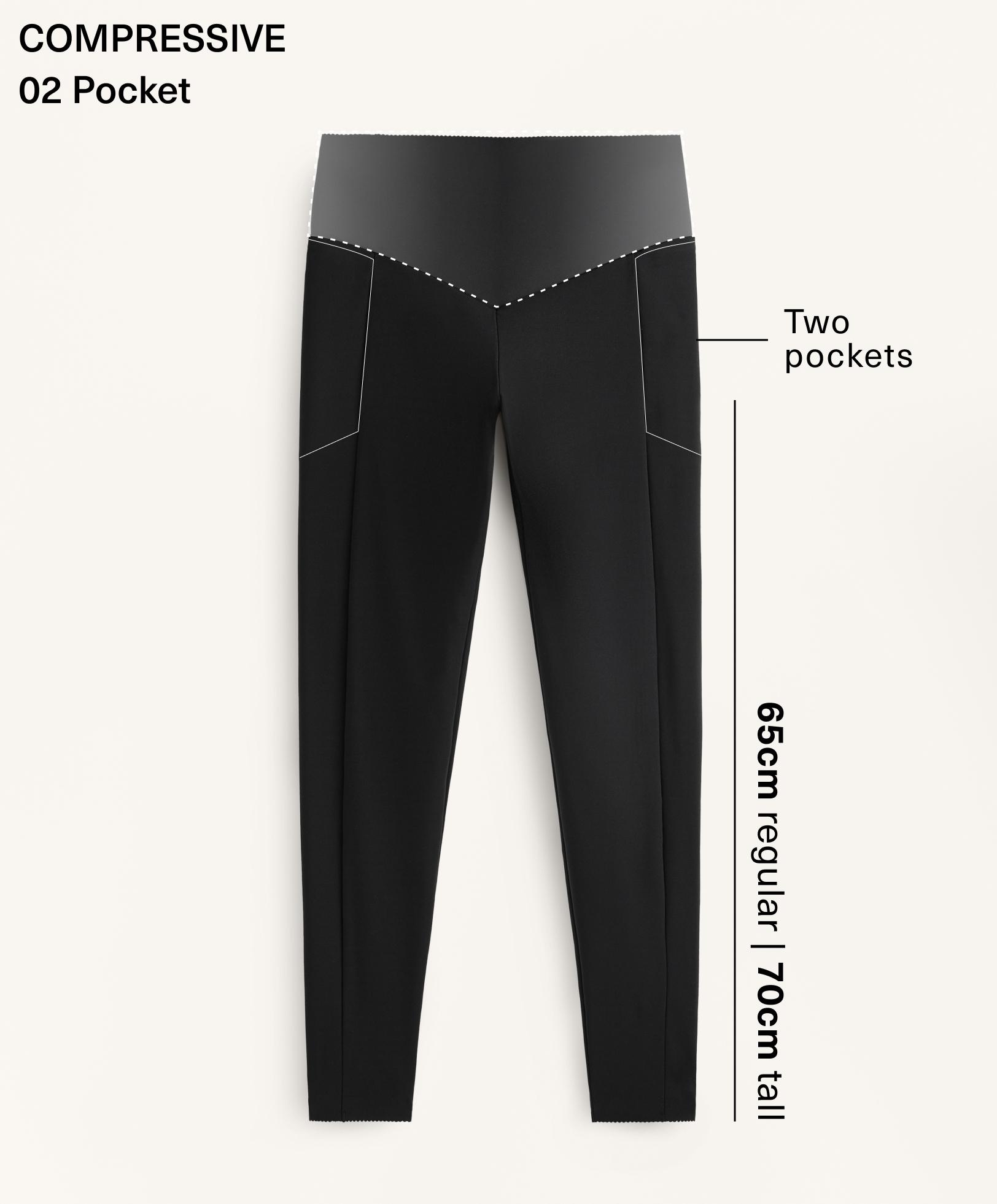 Ankle-length high rise Compressive pocket leggings