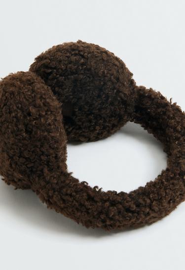 Faux-shearling earmuffs — CHOCOLATE       4