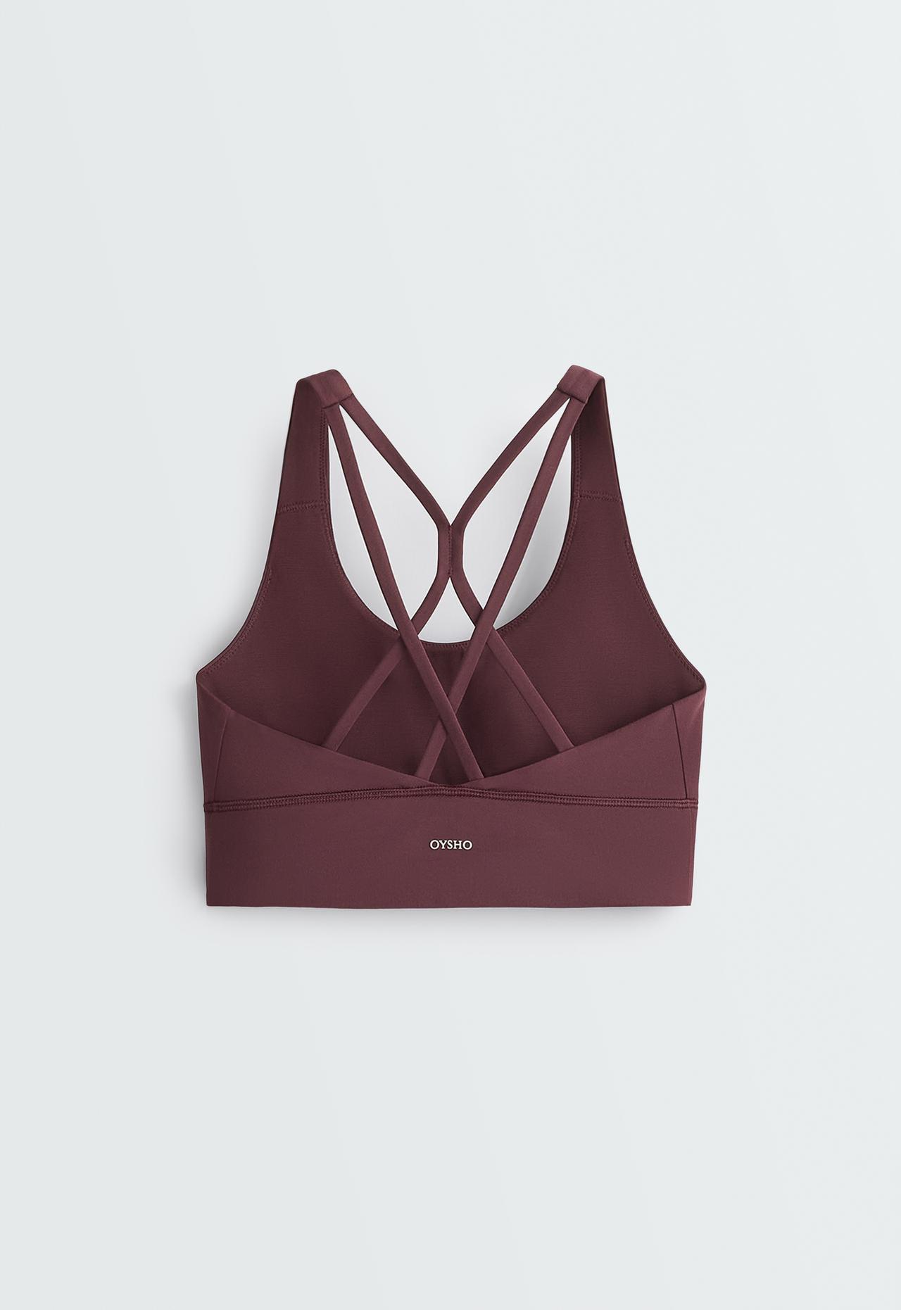 Medium support Comfortlux sports bra with cup — PLUM