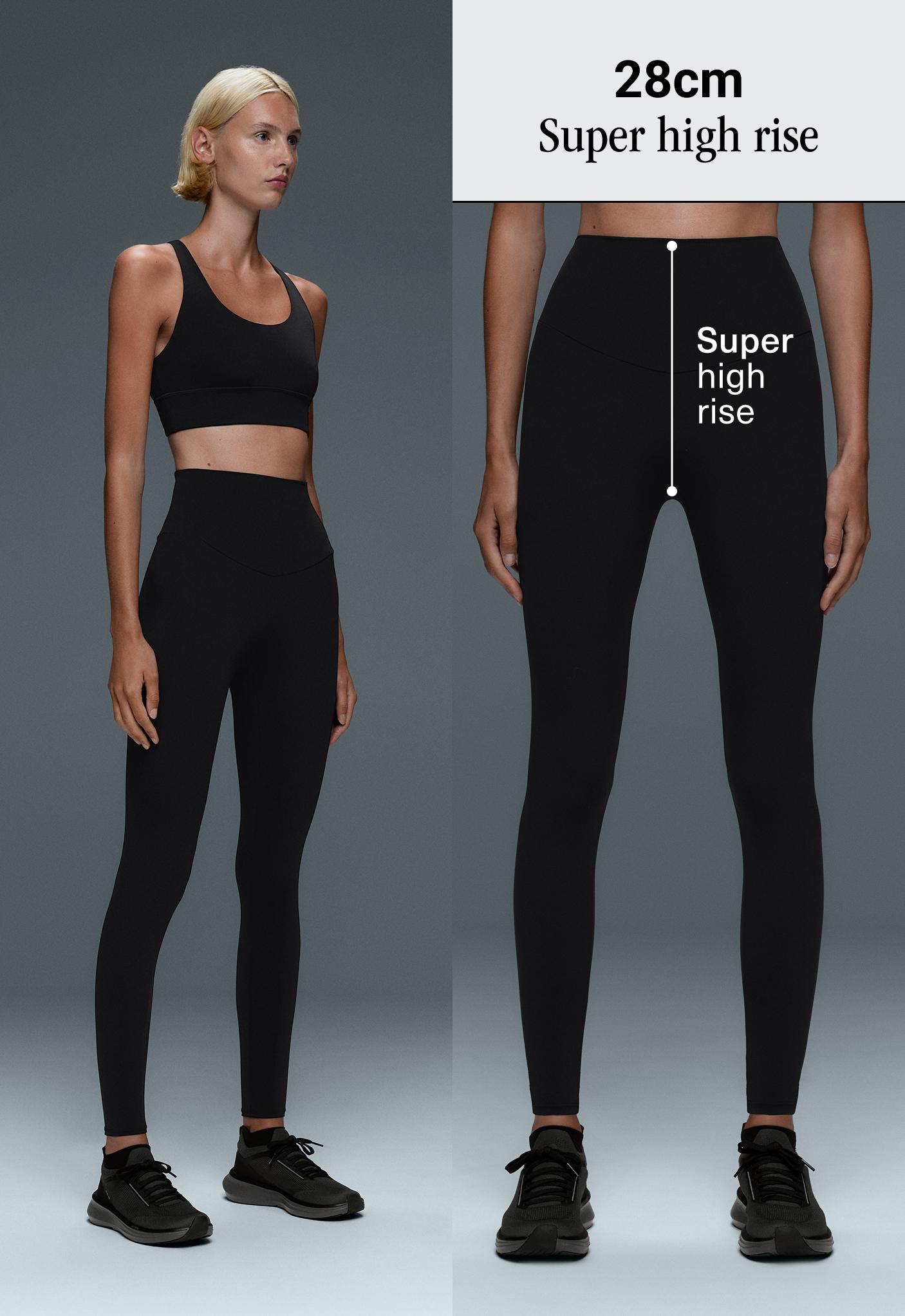 Comfortlux super high-rise ankle-length leggings — BLACK