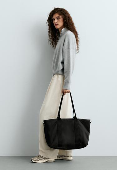 Nylon tote bag — BLACK 2