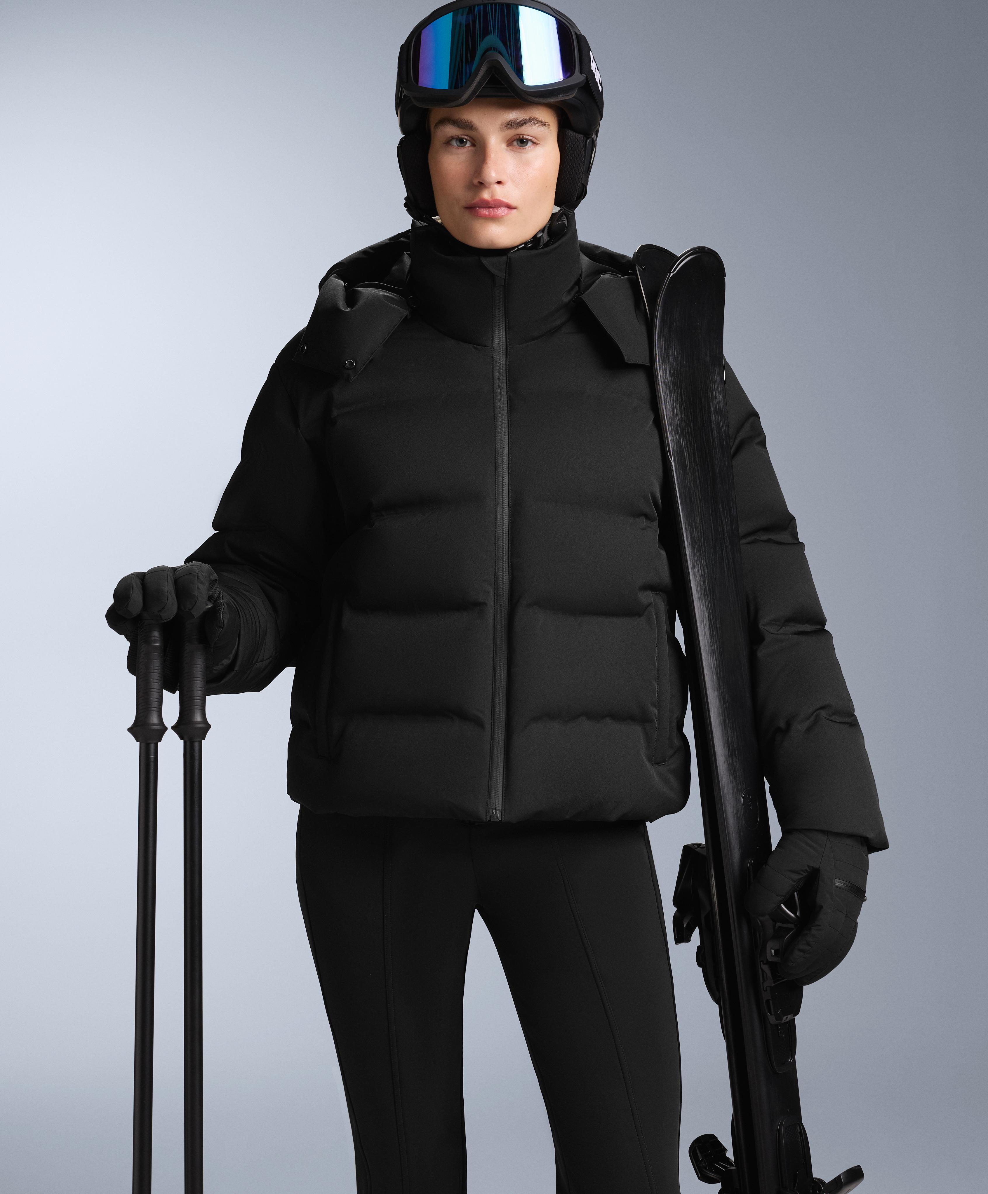 MINARDI PIUME SKI water-resistant 80% down and 20% feather jacket — BLACK