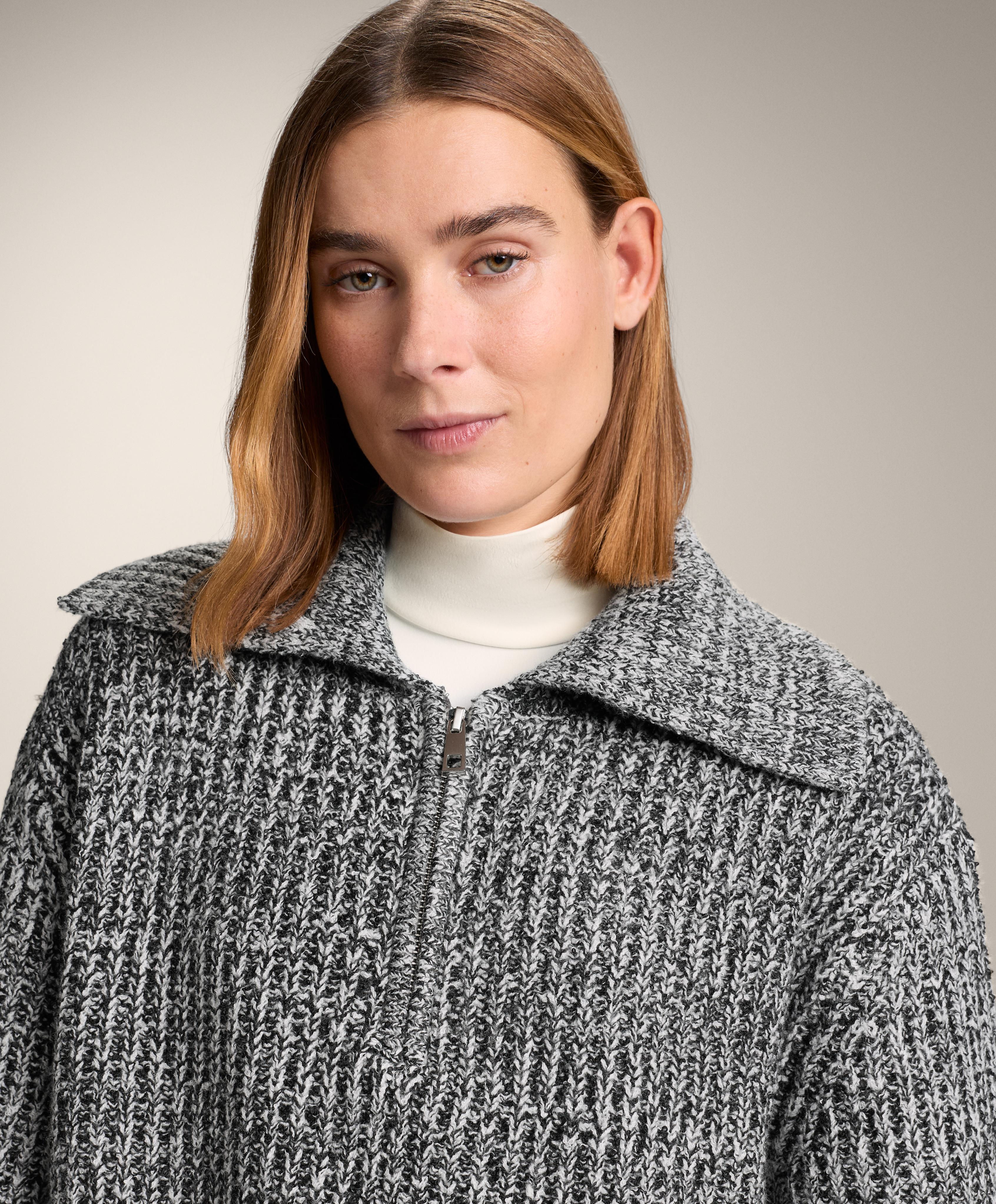 Half-zip twisted knit jumper - Sale Half-zip twisted knit jumper - Sale