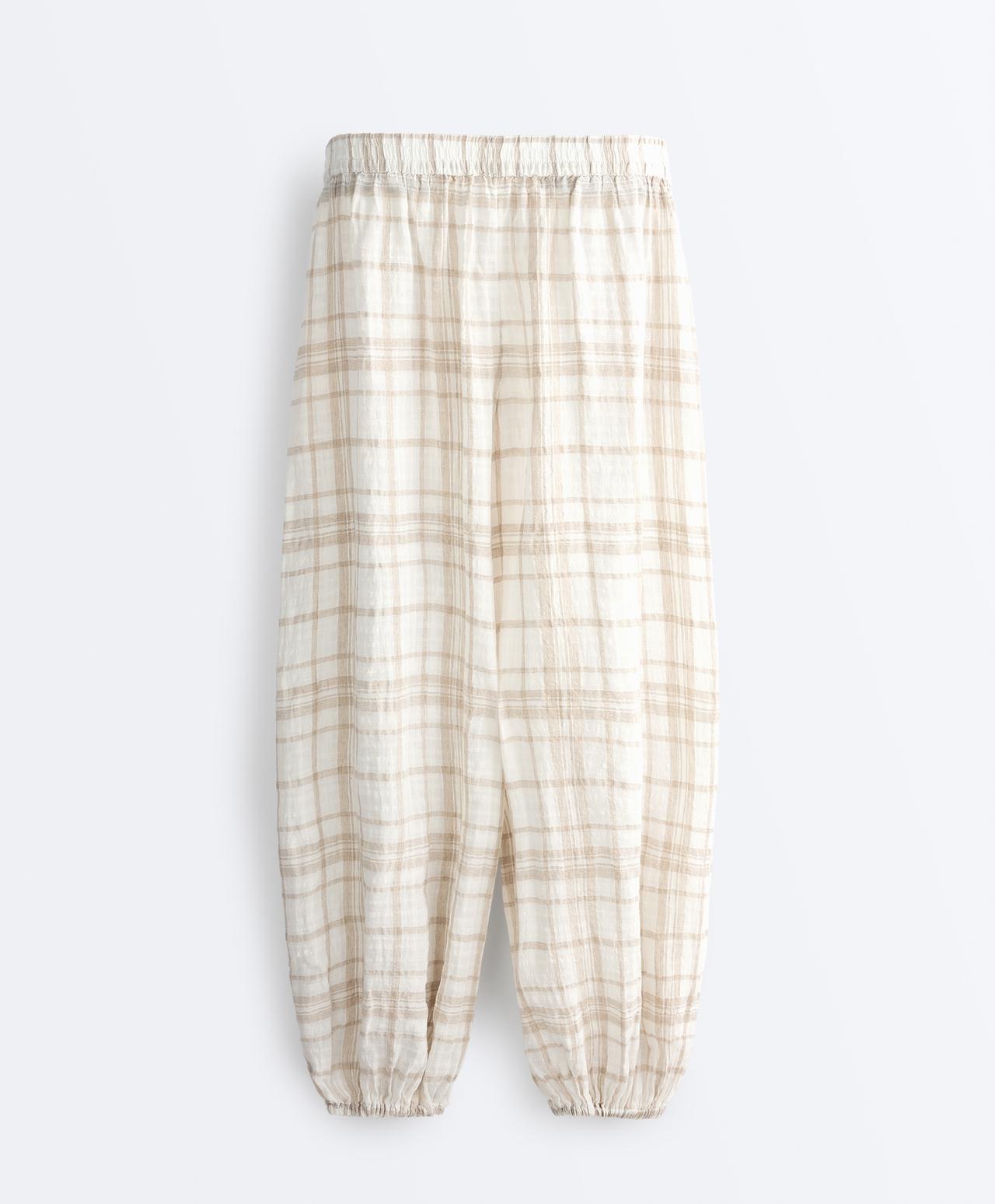 Linen and lyocell blend bloomer trousers — NOUGAT