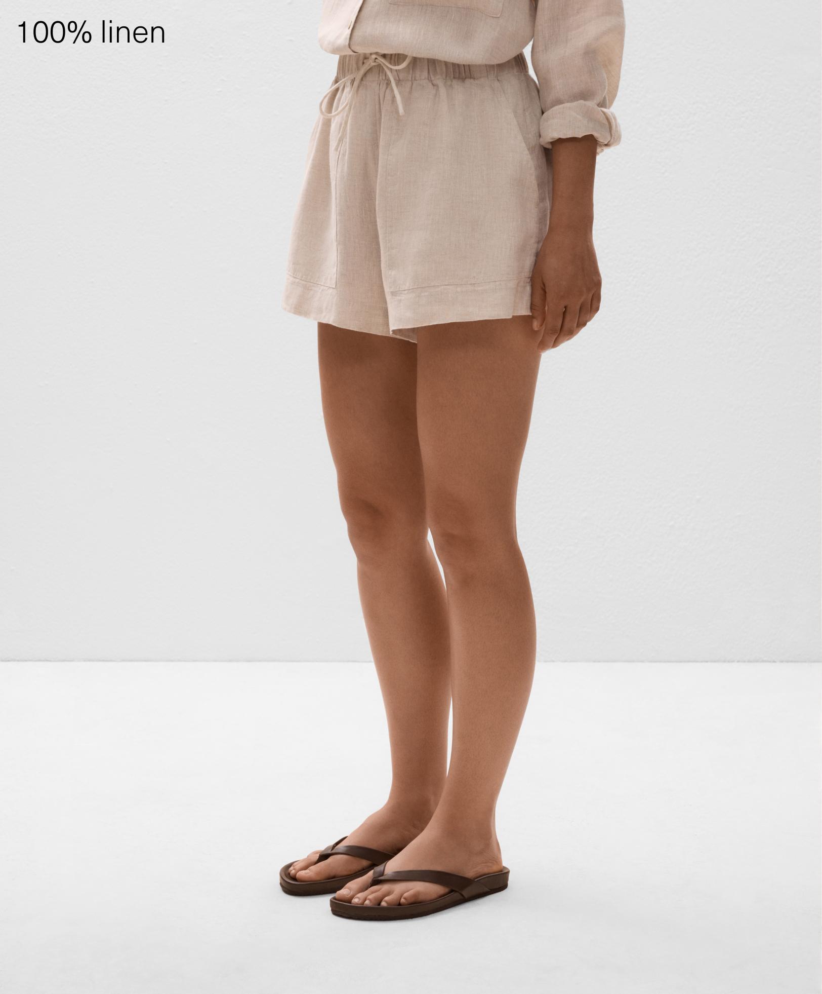 100% linen shorts
