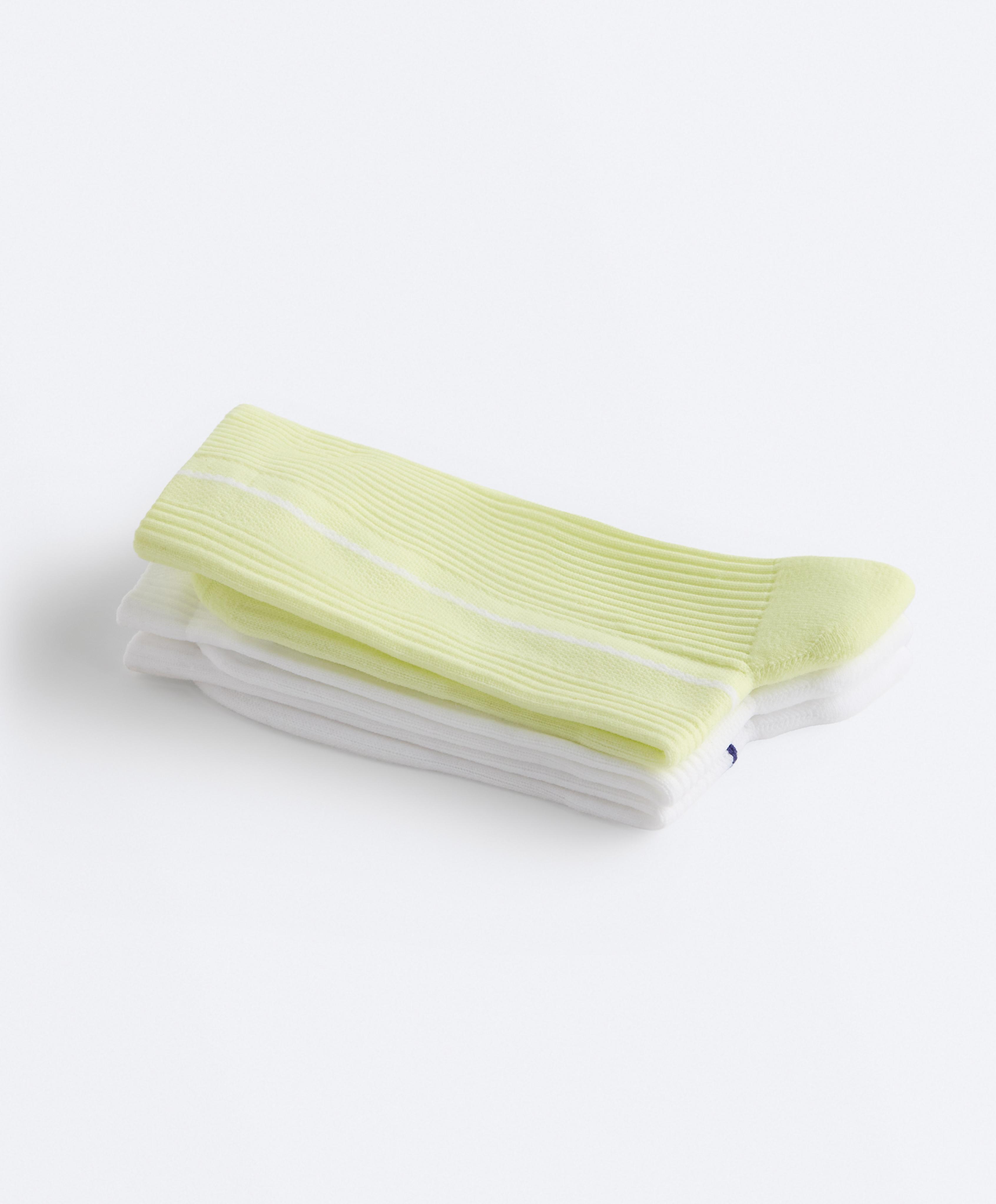 3 pairs of Classic polyamide blend sports socks — LIME