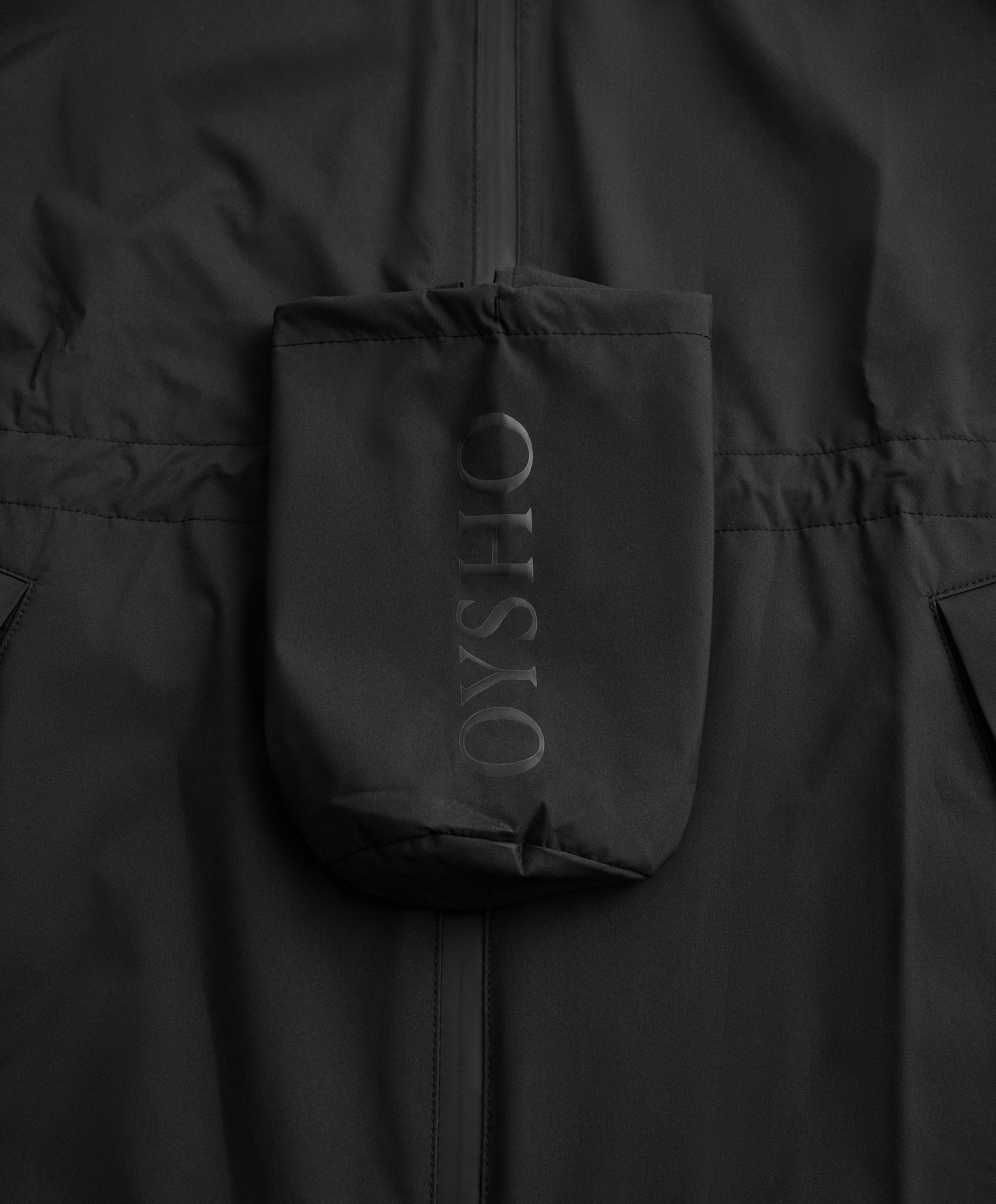 Super extra lightweight 10k packable waterproof jacket — BLACK