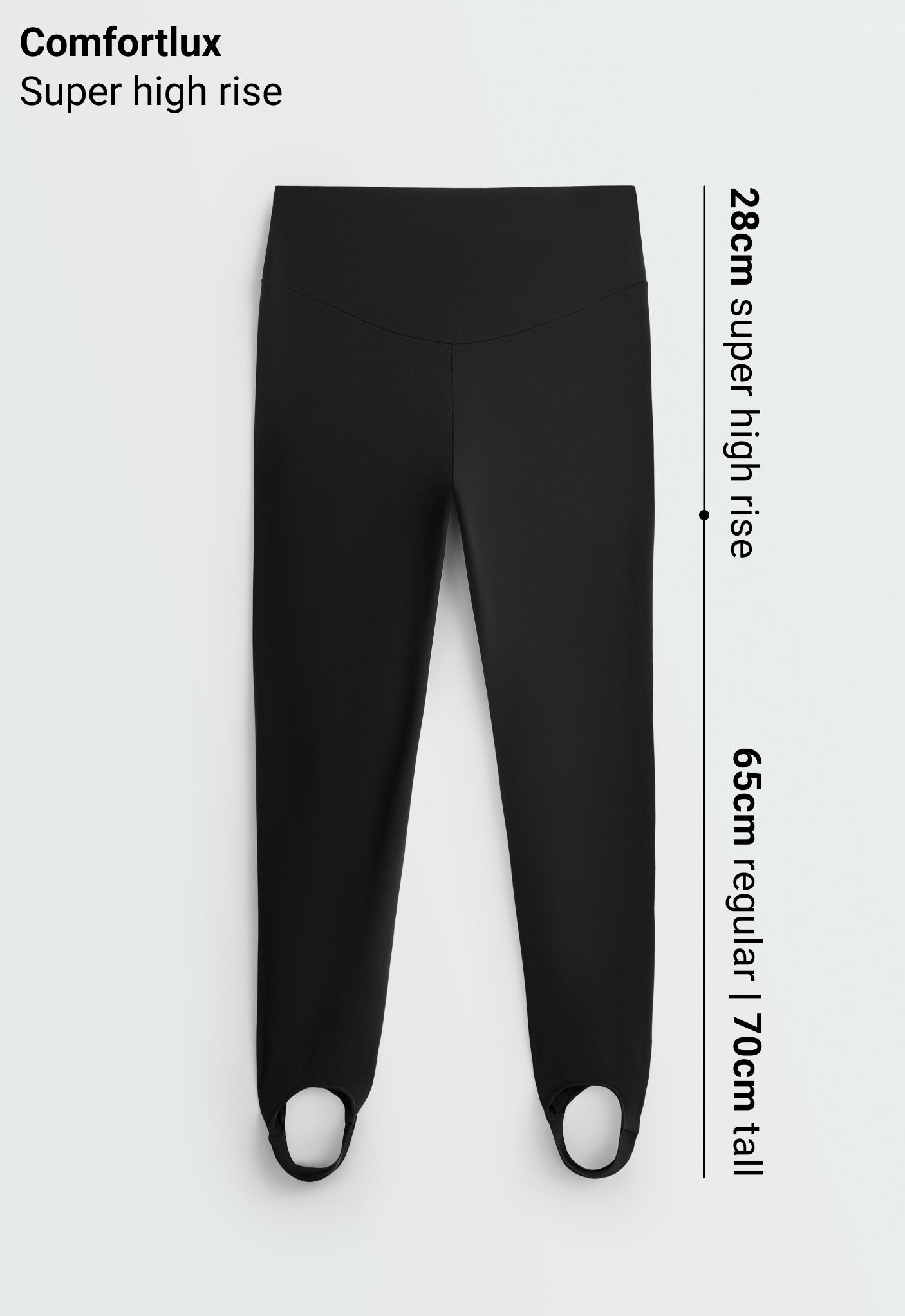 Comfortlux super-high-rise fuseau ankle-length leggings — BLACK