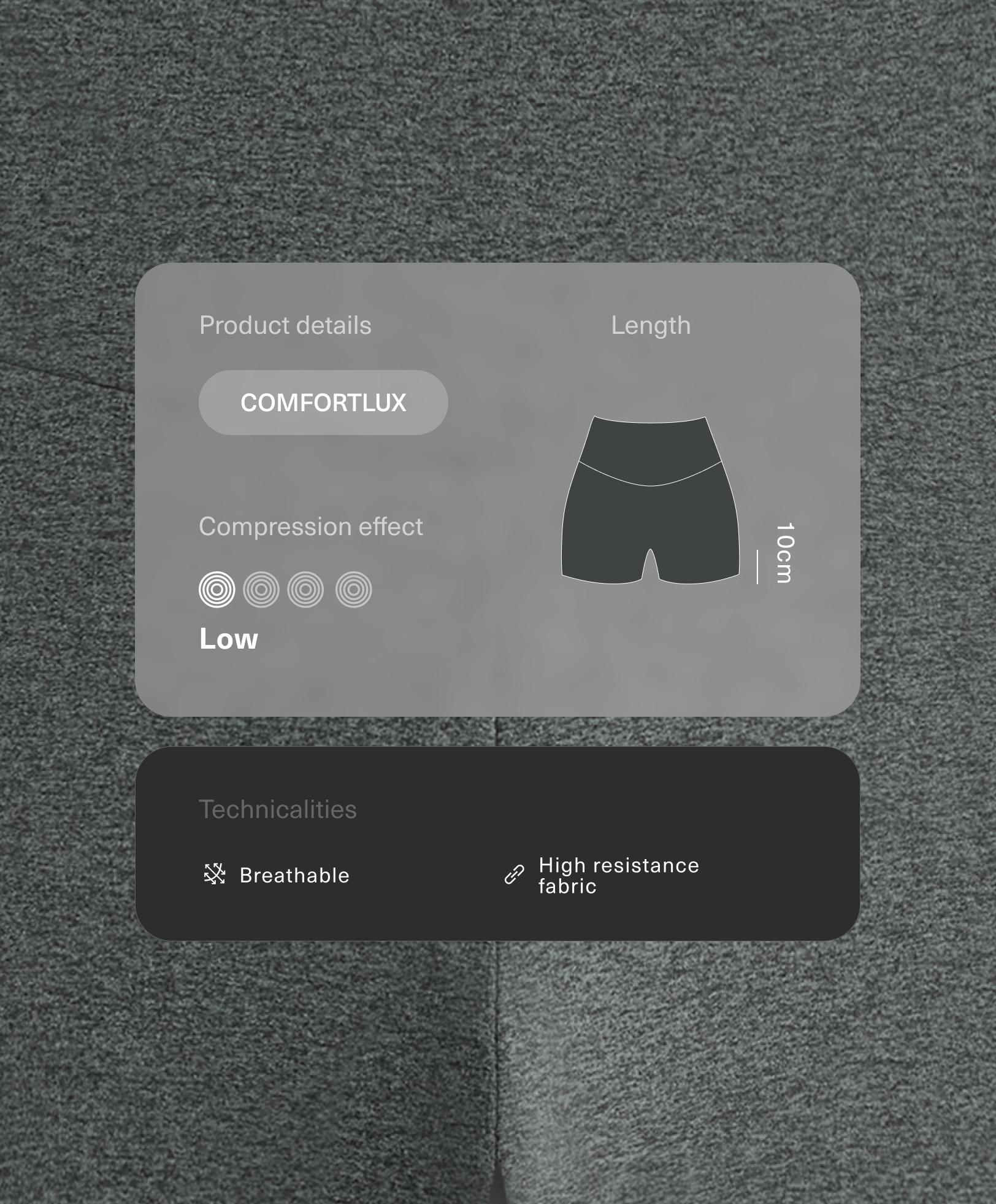 هوت شورت Comfortlux بخصر عالٍ 10 سم هوت شورت Comfortlux بخصر عالٍ 10 سم