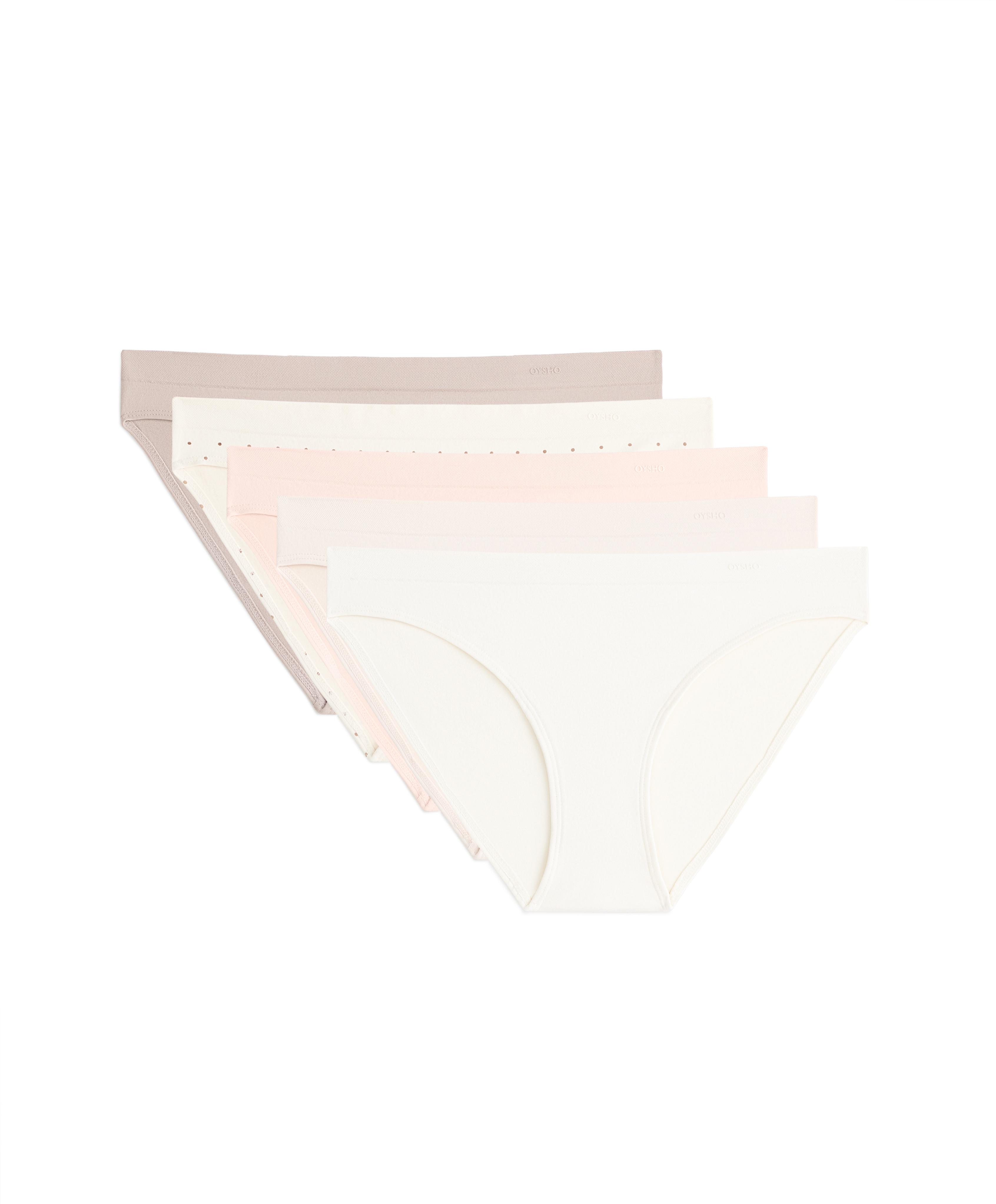 5 seamless soft-touch classic briefs — MINK