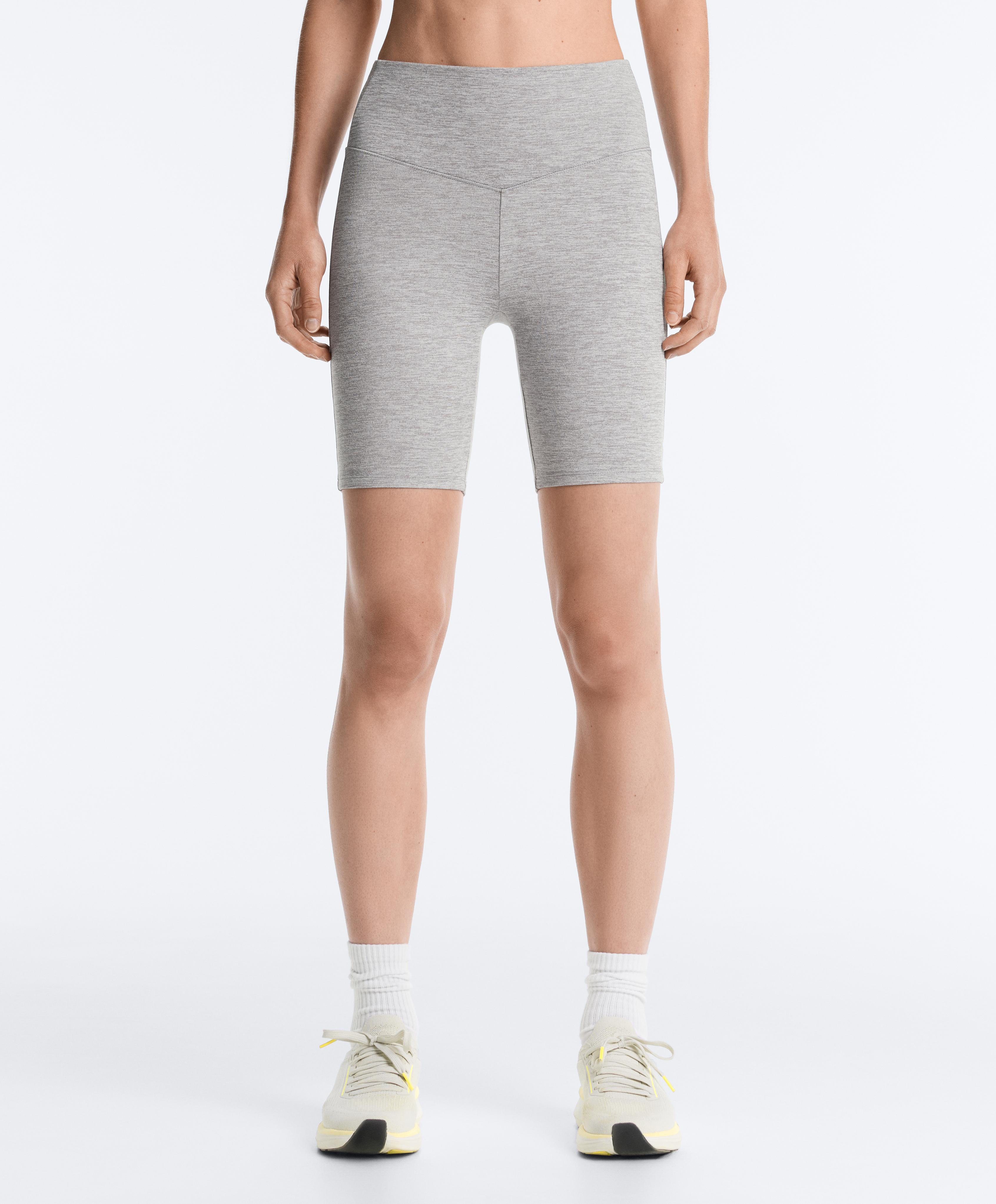 Evermove high-rise 20cm cycle leggings — MID-GREY MELANGE