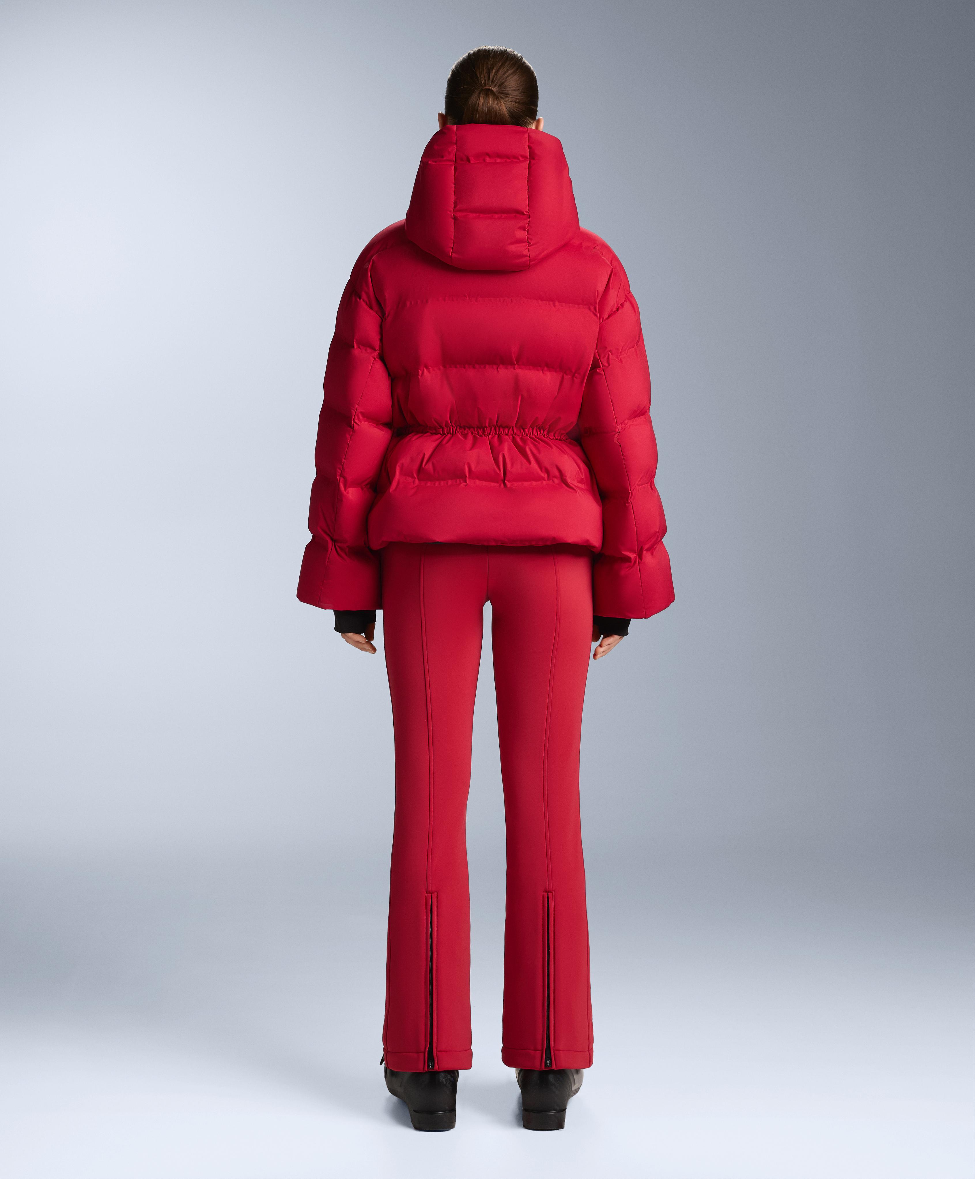 Lightweight padded jacket with 80% down and 20% MINARDI PIUME SKI water-resistant filling — RED