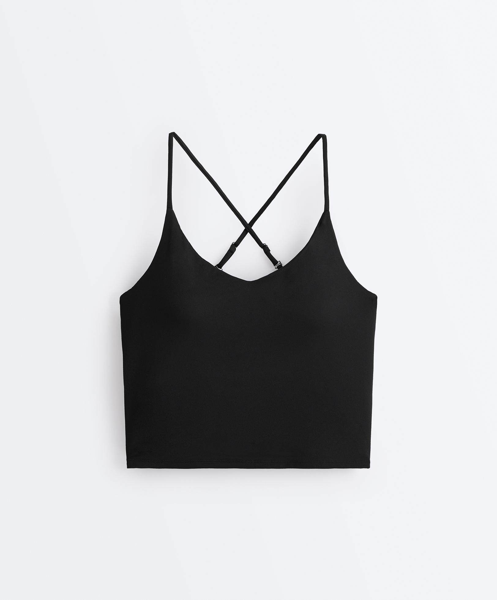Comfortlux tank top with adjustable straps — BLACK