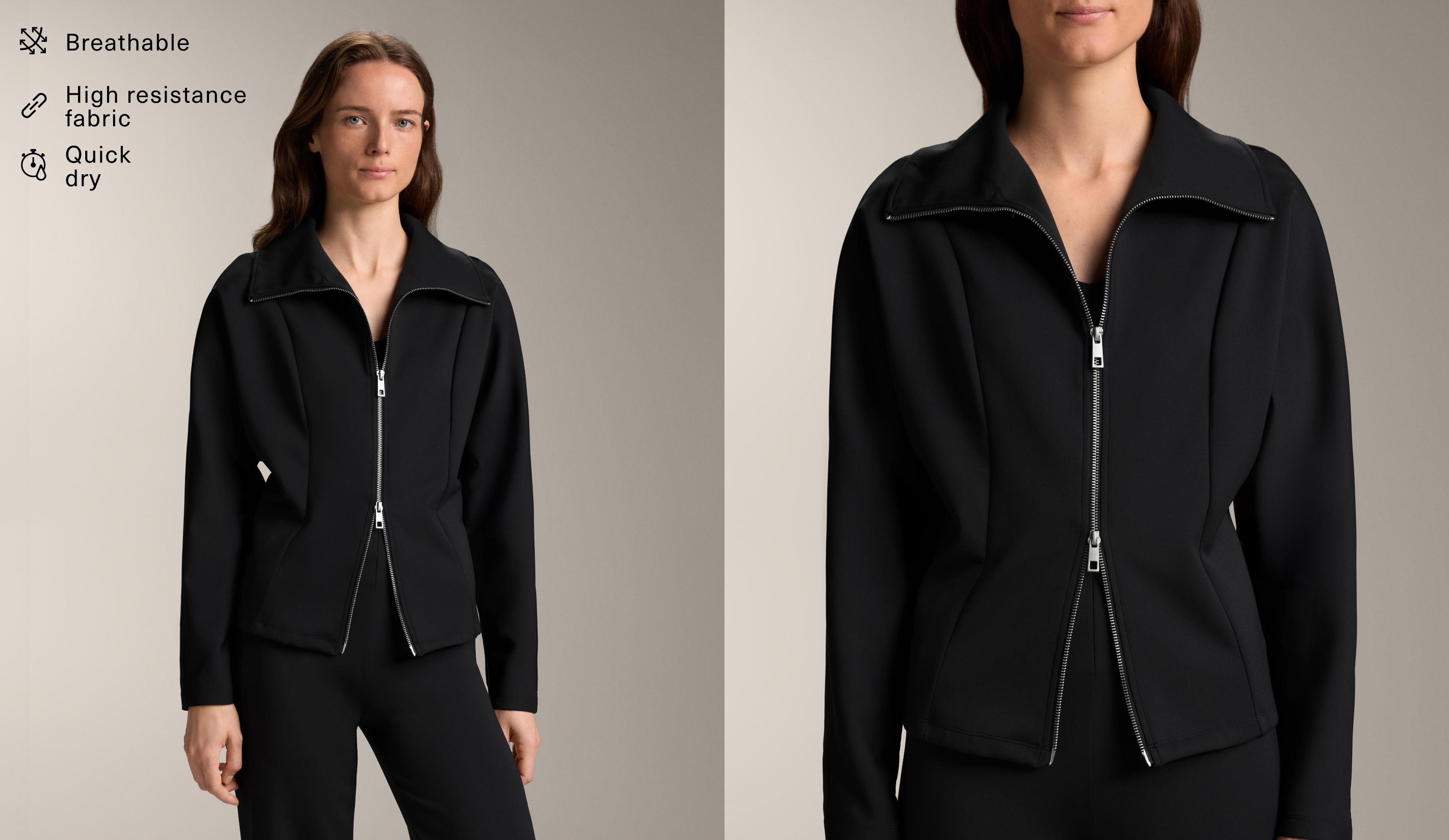 Jas met neopreen effect en dubbele rits - Sale