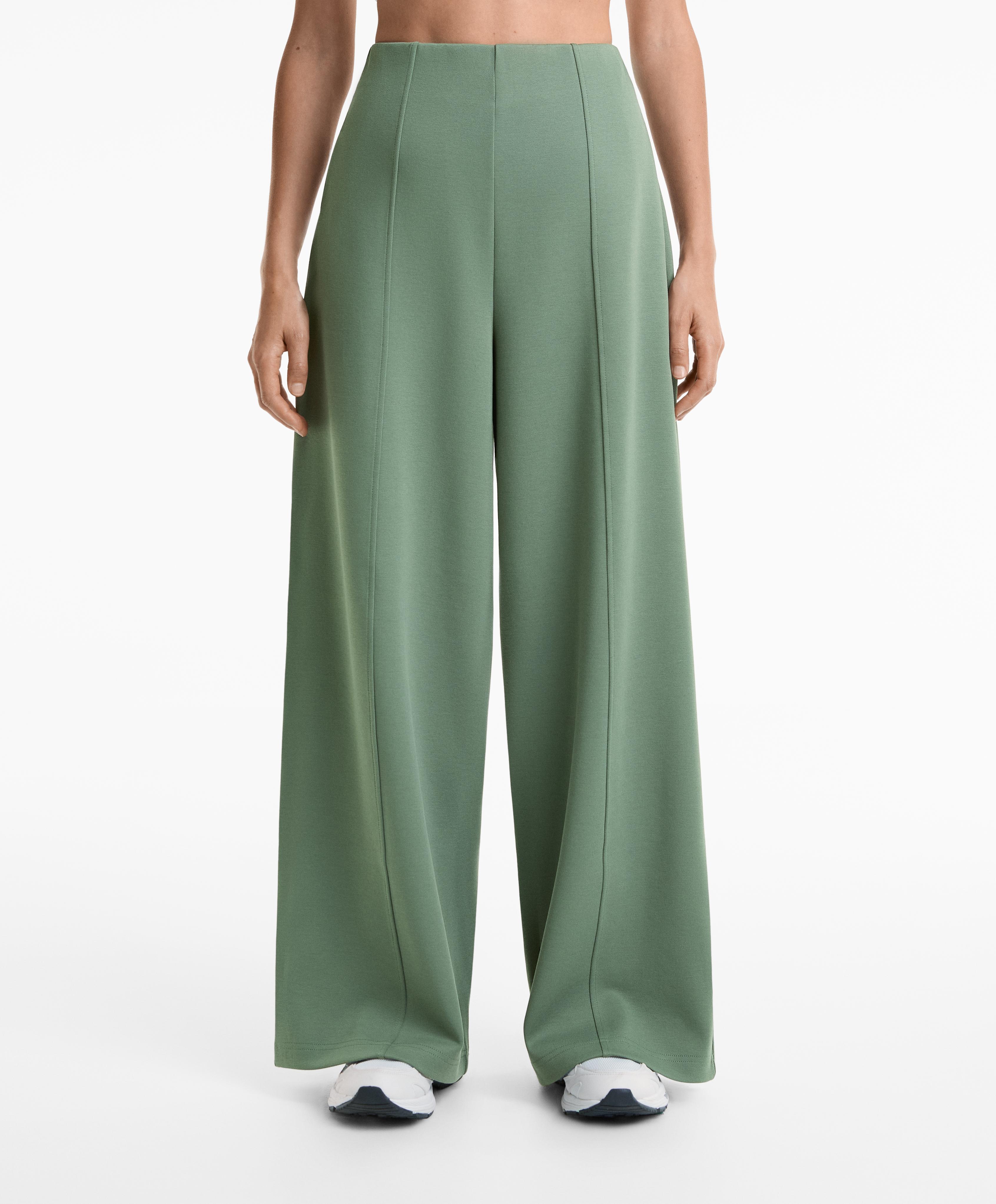 Super high rise piqué trousers with cotton Super high rise piqué trousers with cotton