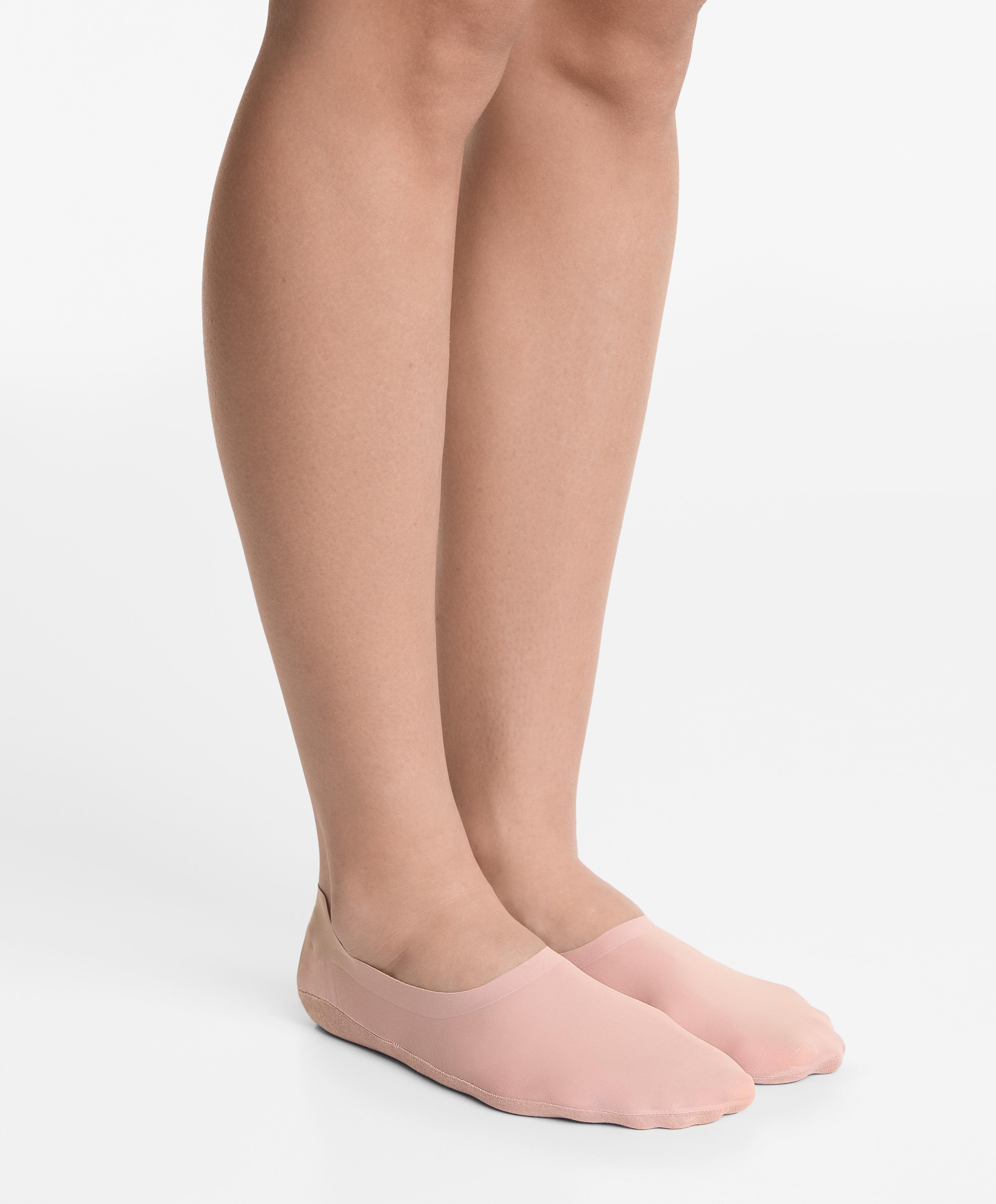 2 pairs of invisible high cut rib socks with microfibre - Sale 2 pairs of invisible high cut rib socks with microfibre - Sale