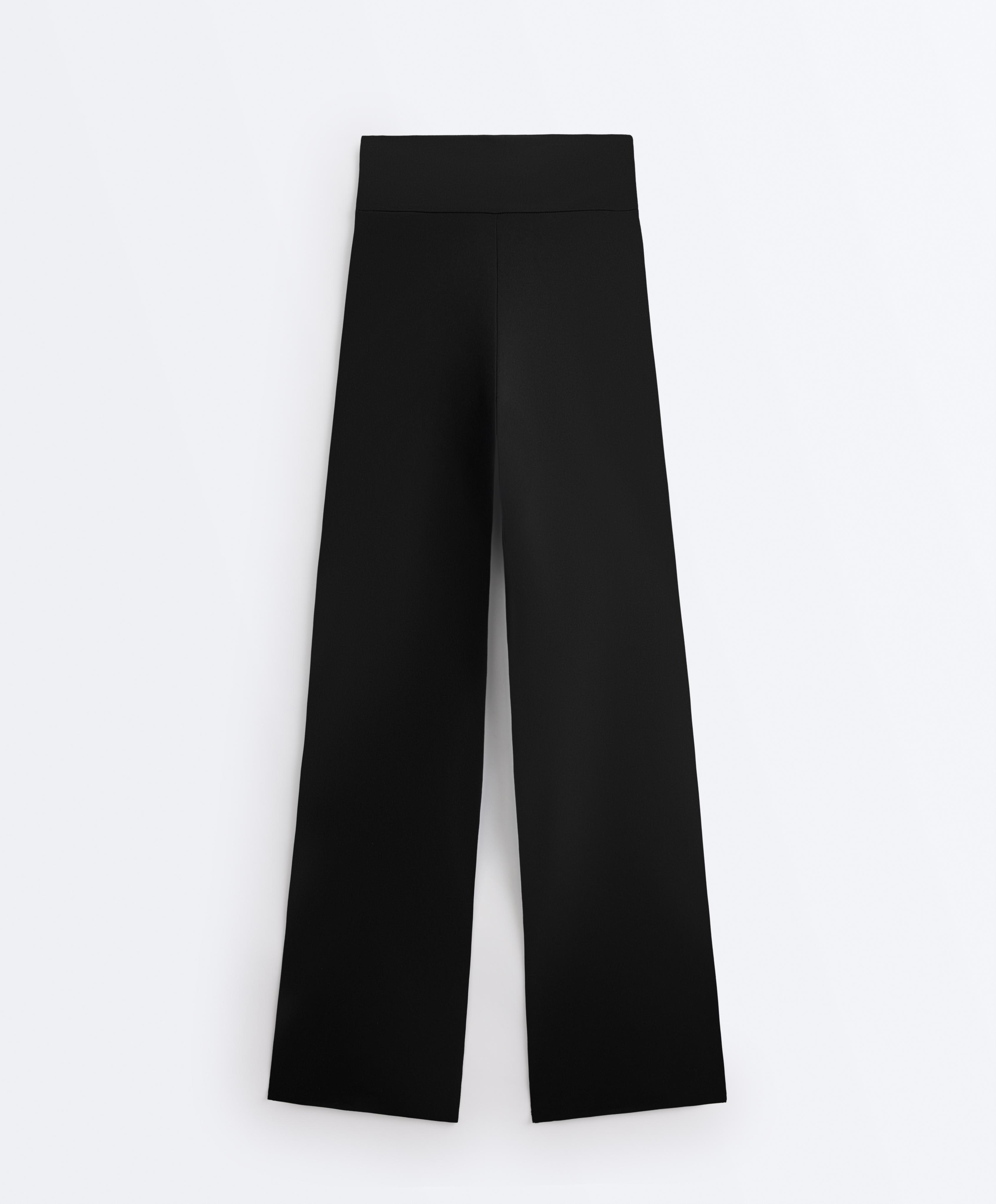 High-rise Comfortlux straight-leg trousers — BLACK