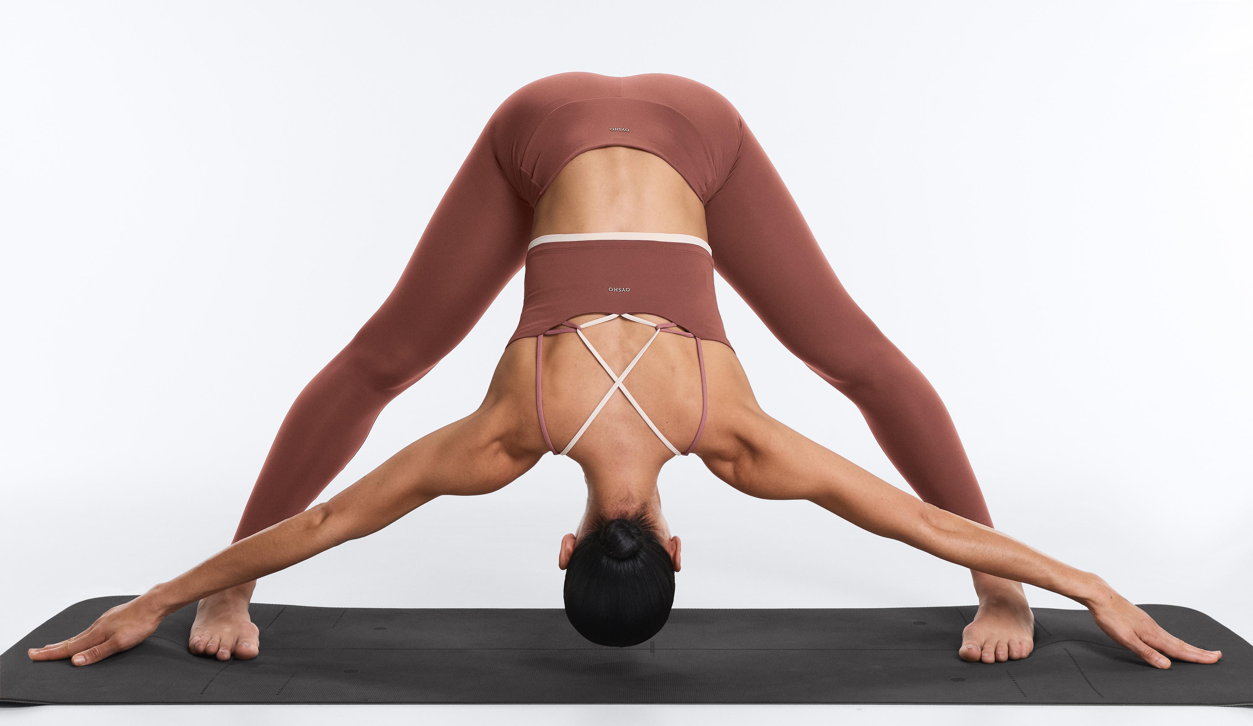 Comfortlux high-waisted ankle-length leggings — MAHOGANY