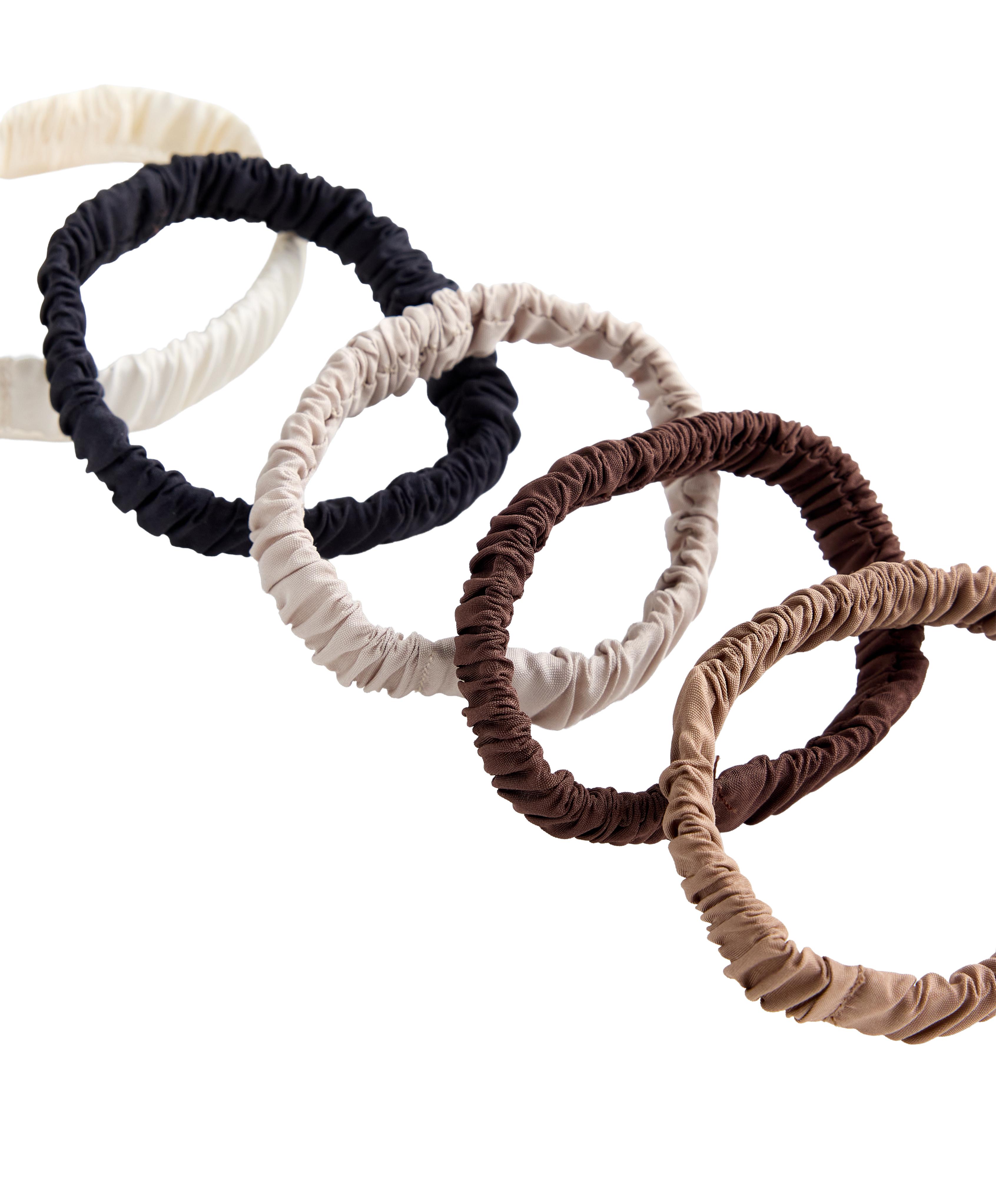 5 twist effect scrunchies — GRAPHITE