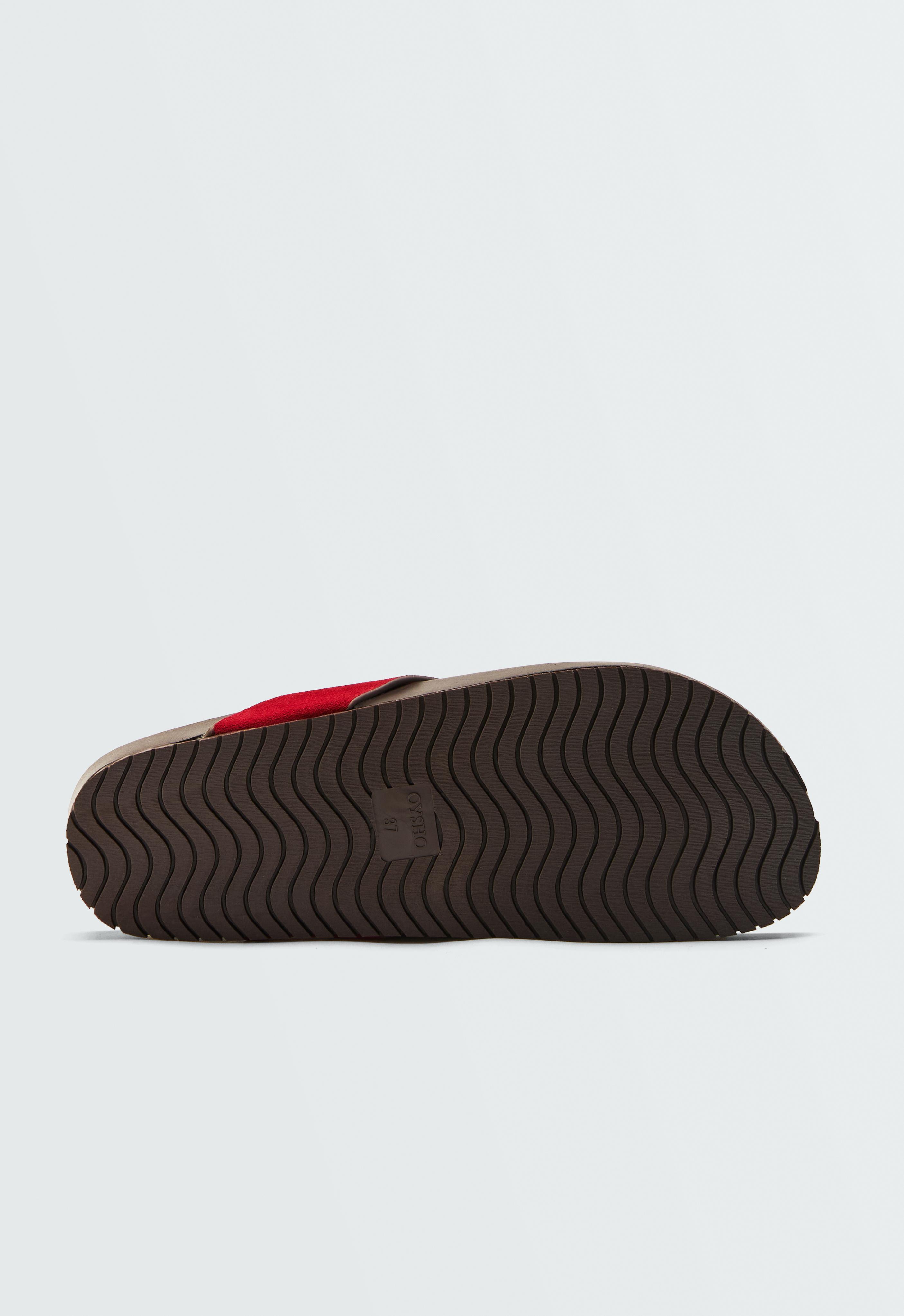 Leather sandals — RED