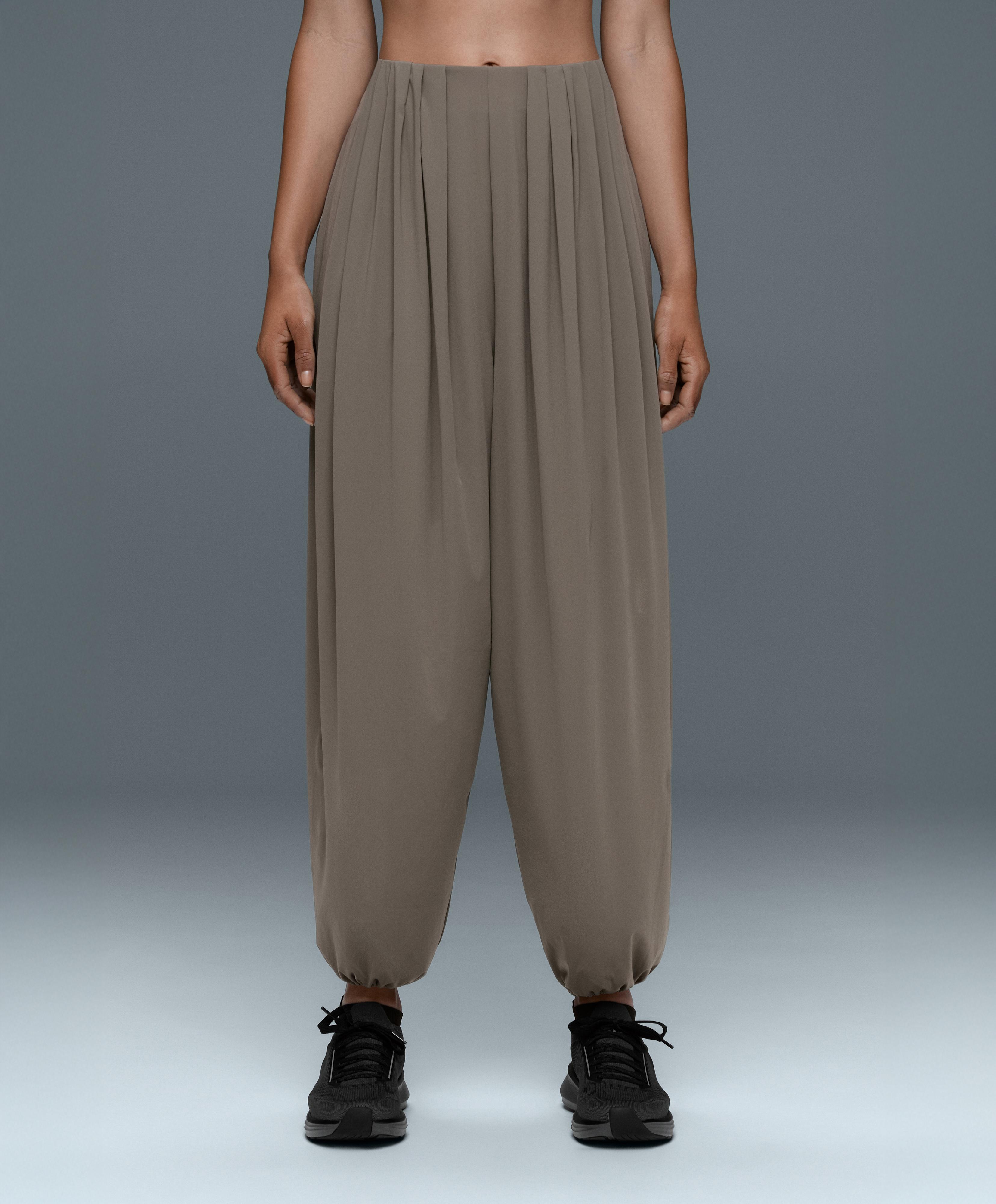 Light Touch pleated joggers — KHAKI-GREY