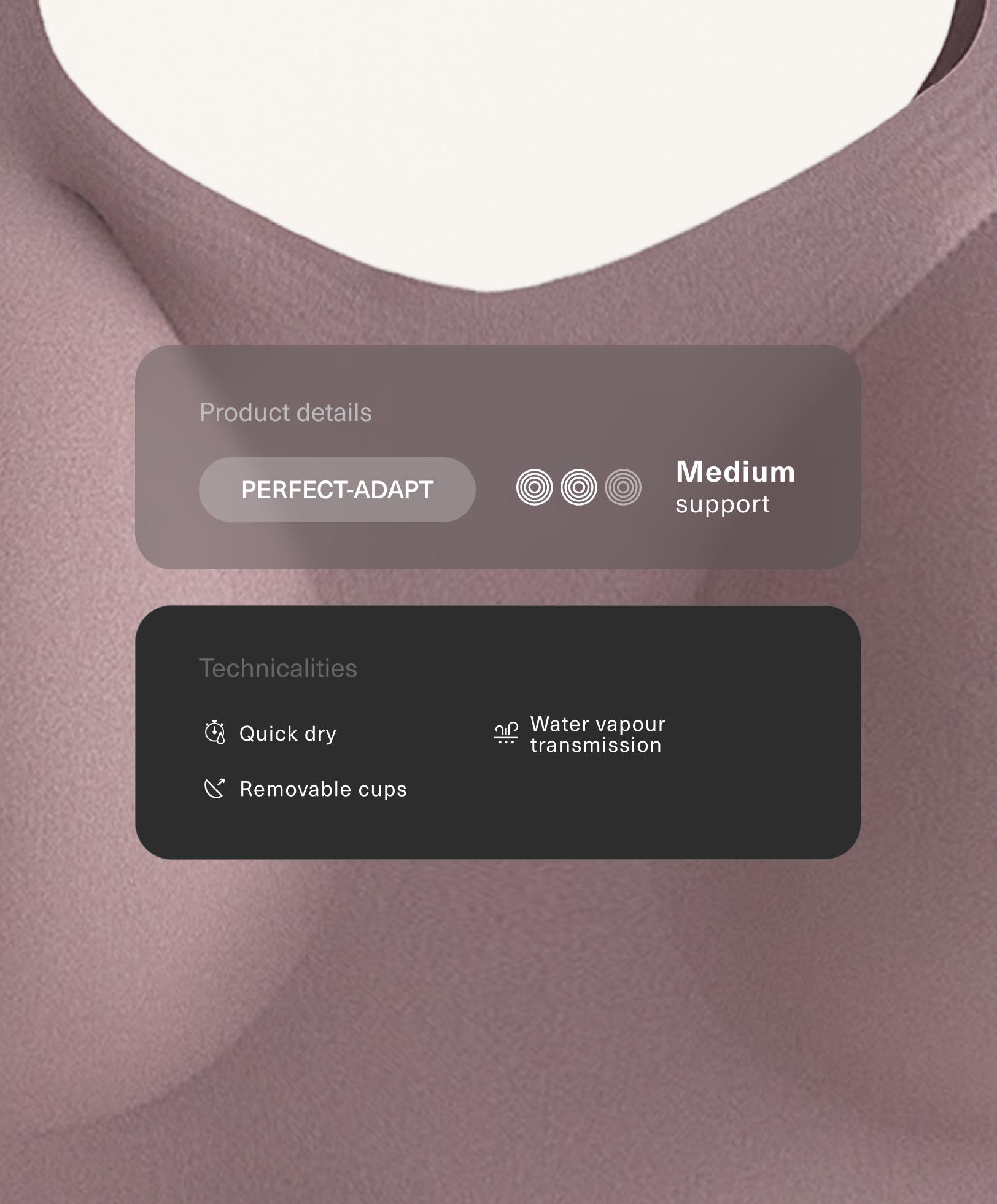 حمالة صدر رياضية بتكيف مثالي وتدعيم متوسط مع كبات حمالة صدر رياضية بتكيف مثالي وتدعيم متوسط مع كبات