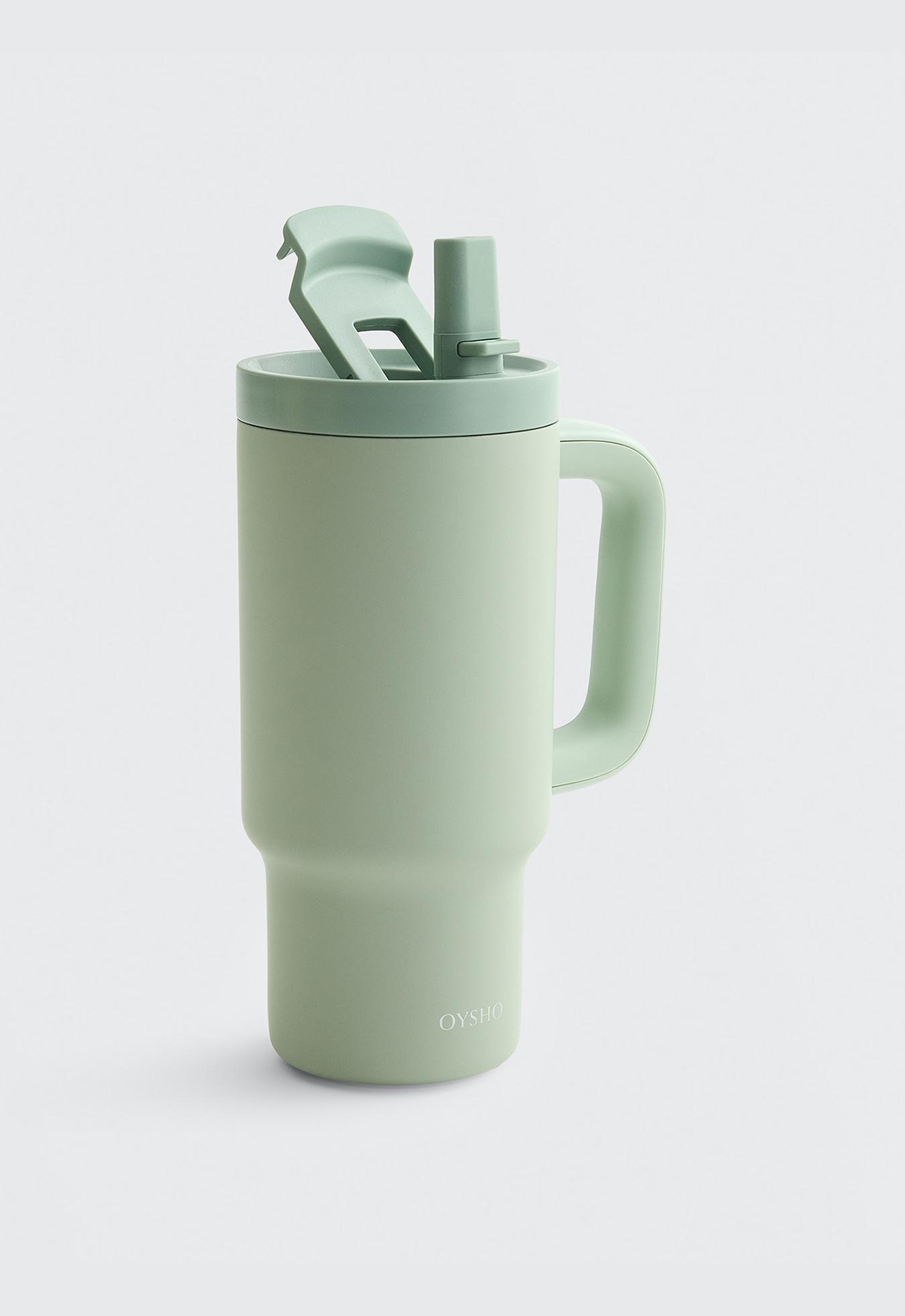 Mini tumbler bottle with handle — WASHED APPLE GREEN