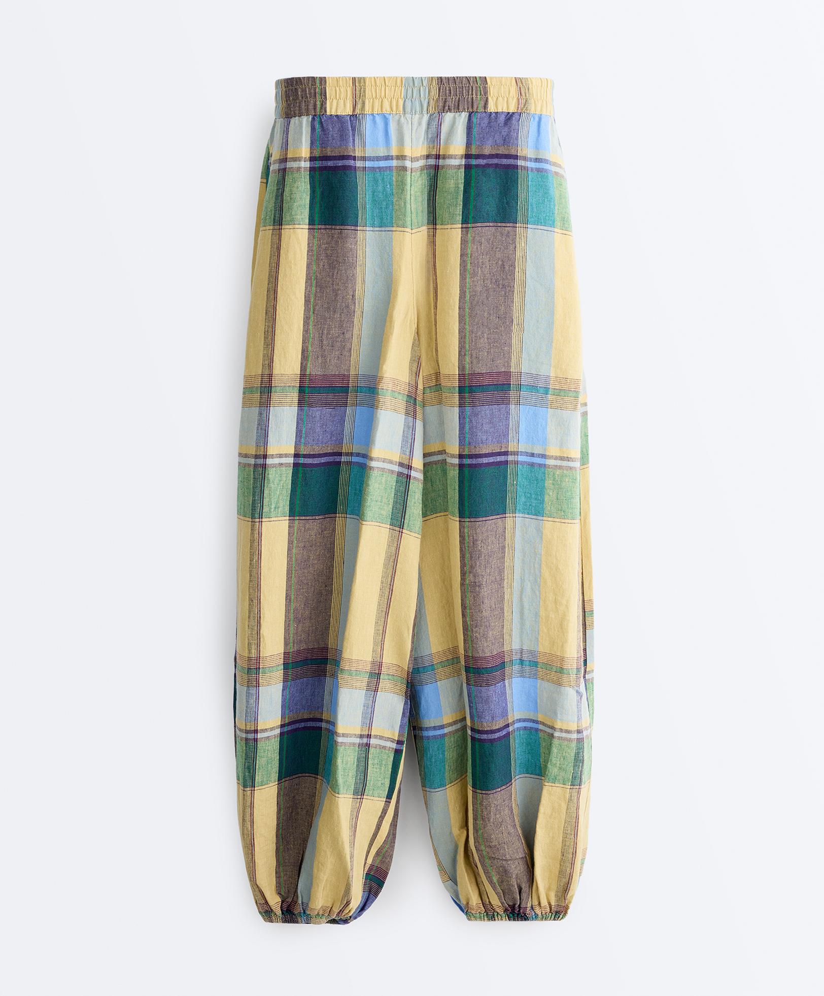 100% linen bloomer trousers — MID-YELLOW