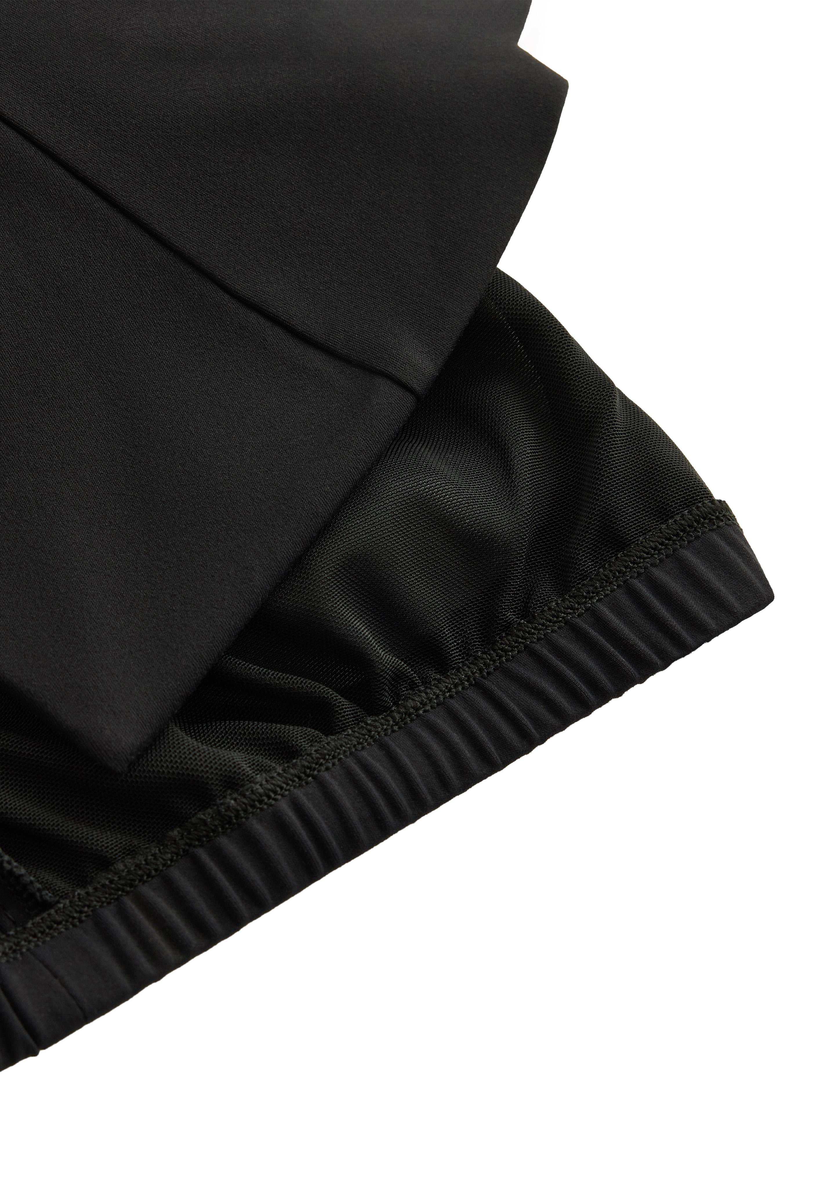 Comfortlux long mandarin collar tank top — BLACK