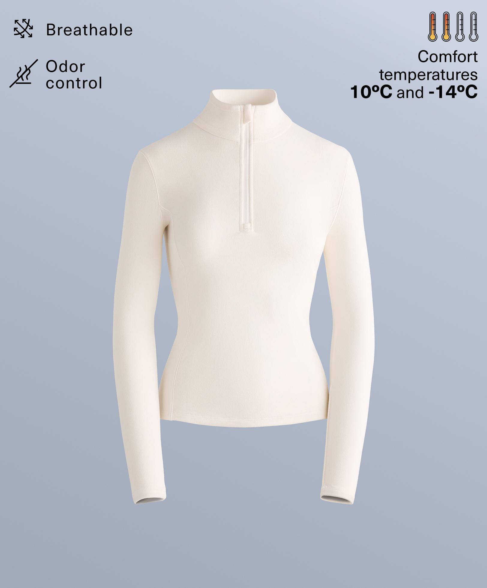 T-shirt thermique polaire base layer demi-zip