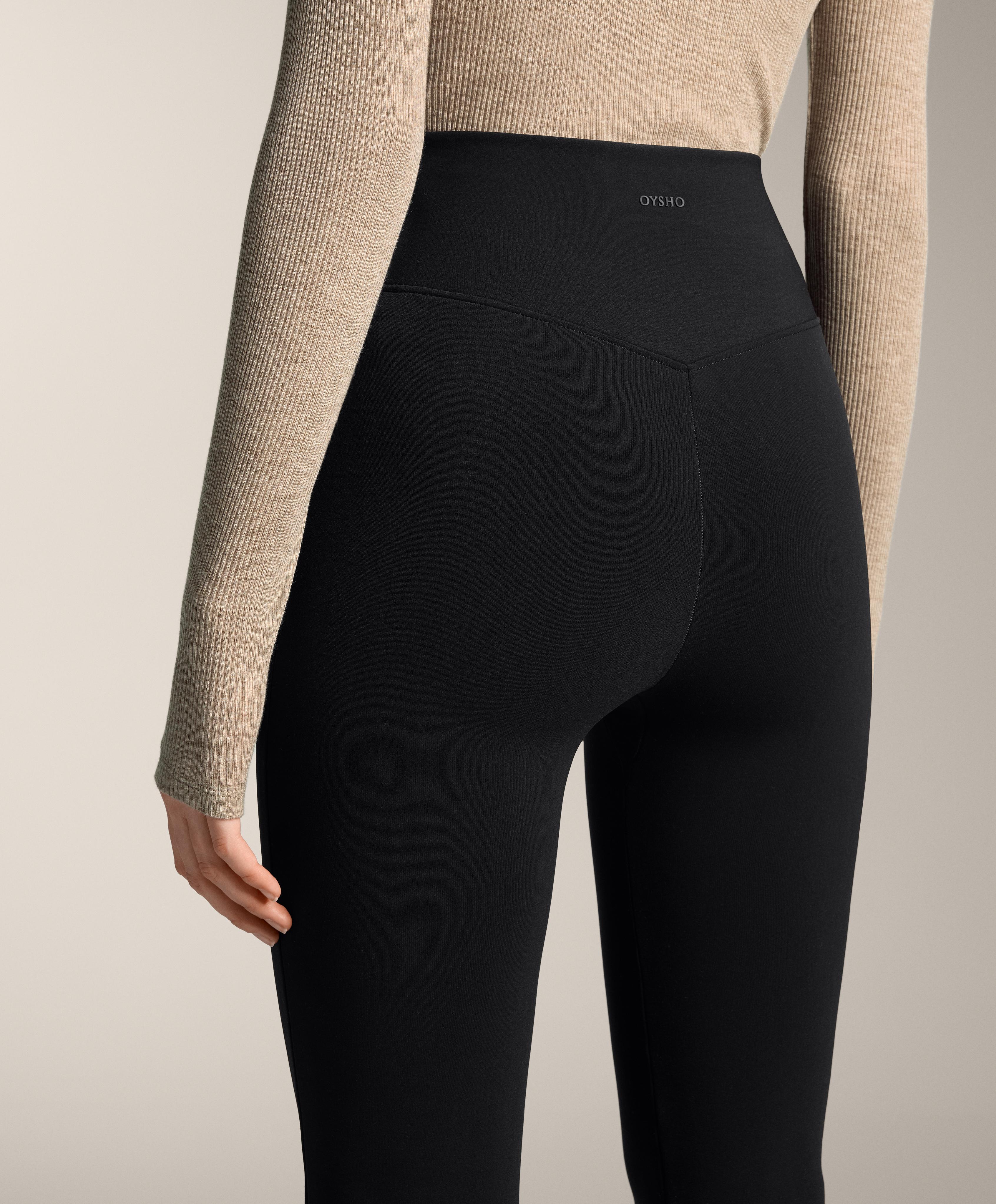 Flare extra Warm seamless super high rise trousers — BLACK