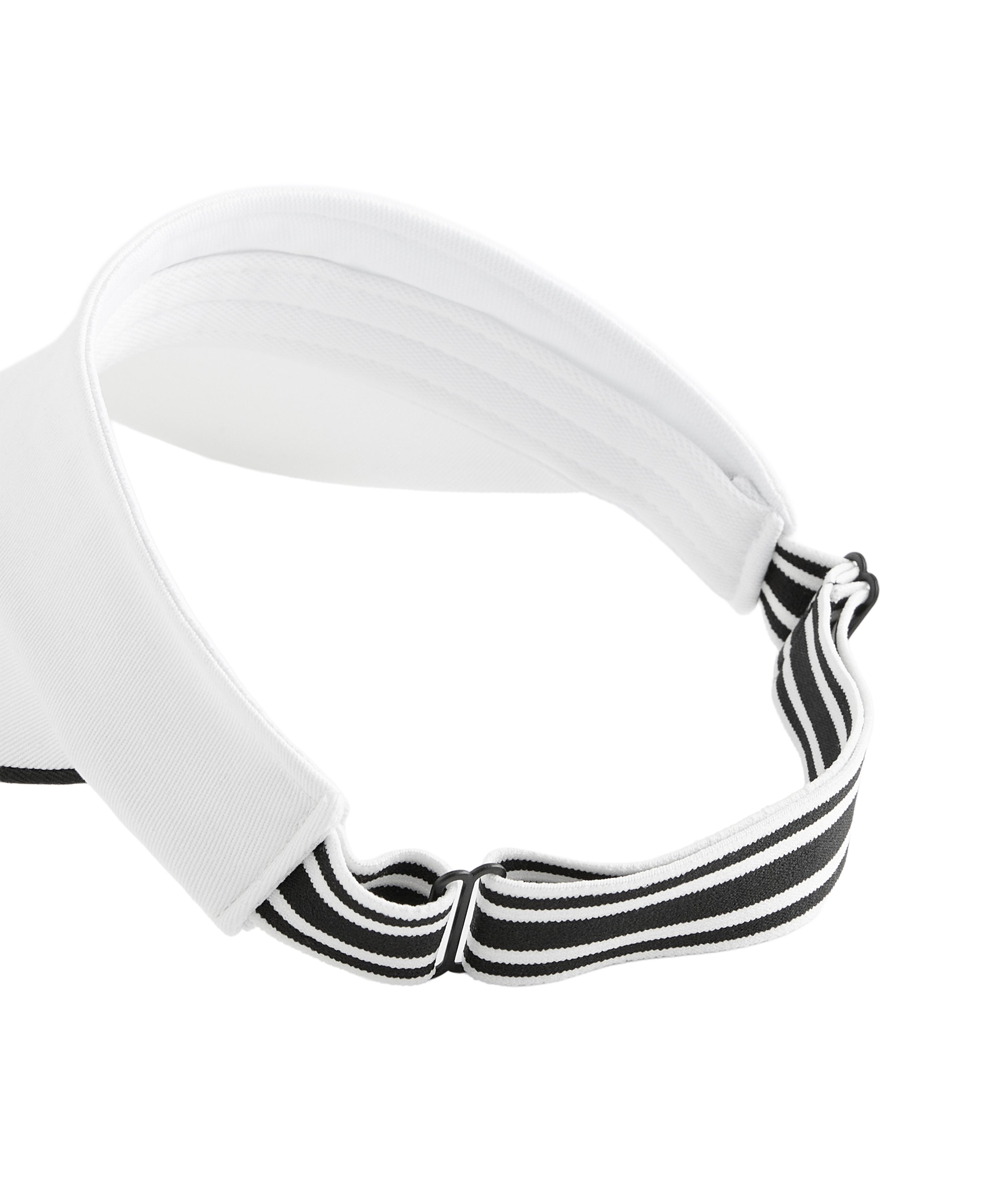 Sports piping visor — WHITE 
