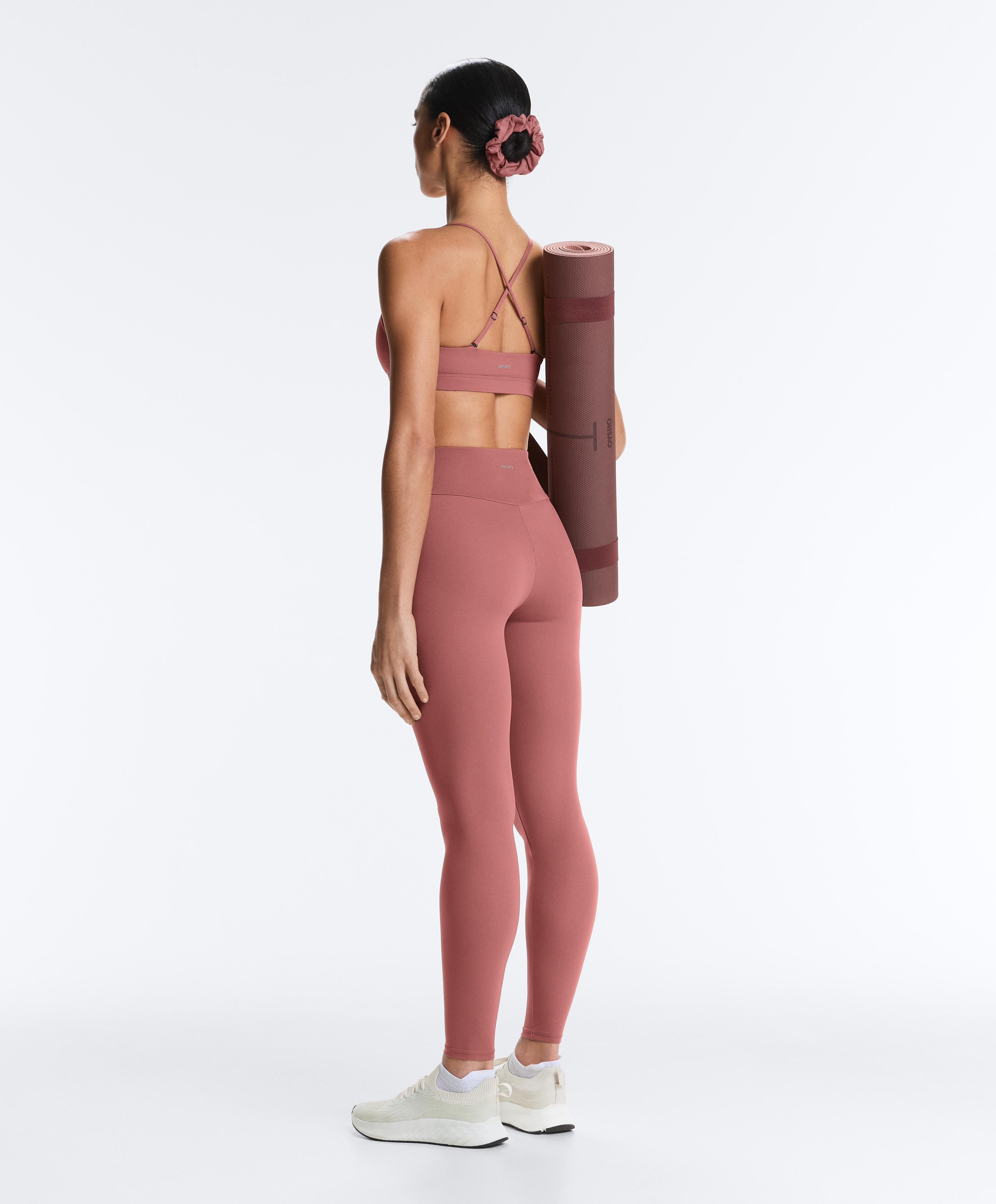 Comfortlux high-waisted ankle-length leggings — PALE PINK