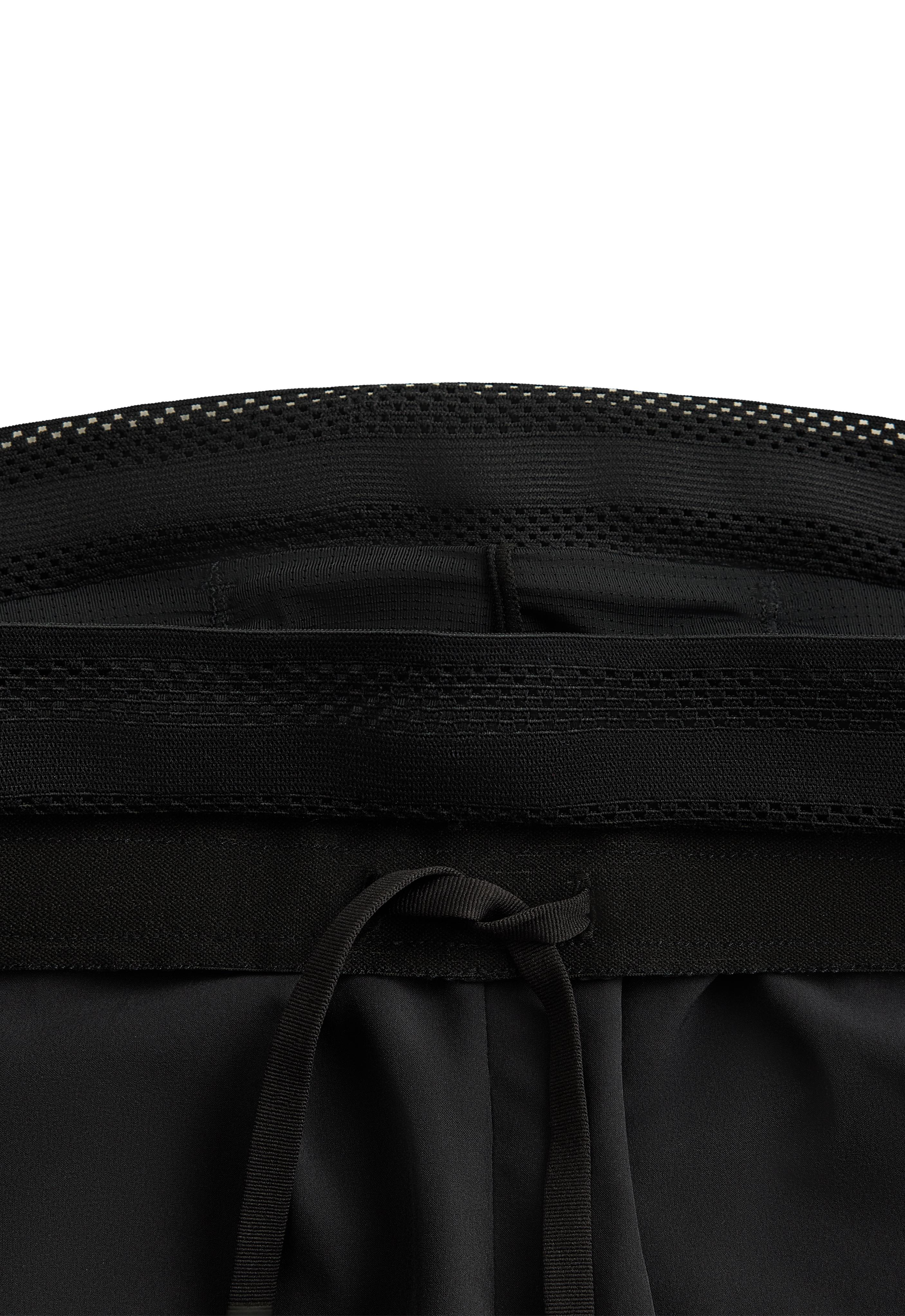 Technical mid rise 2-in-1 shorts — BLACK