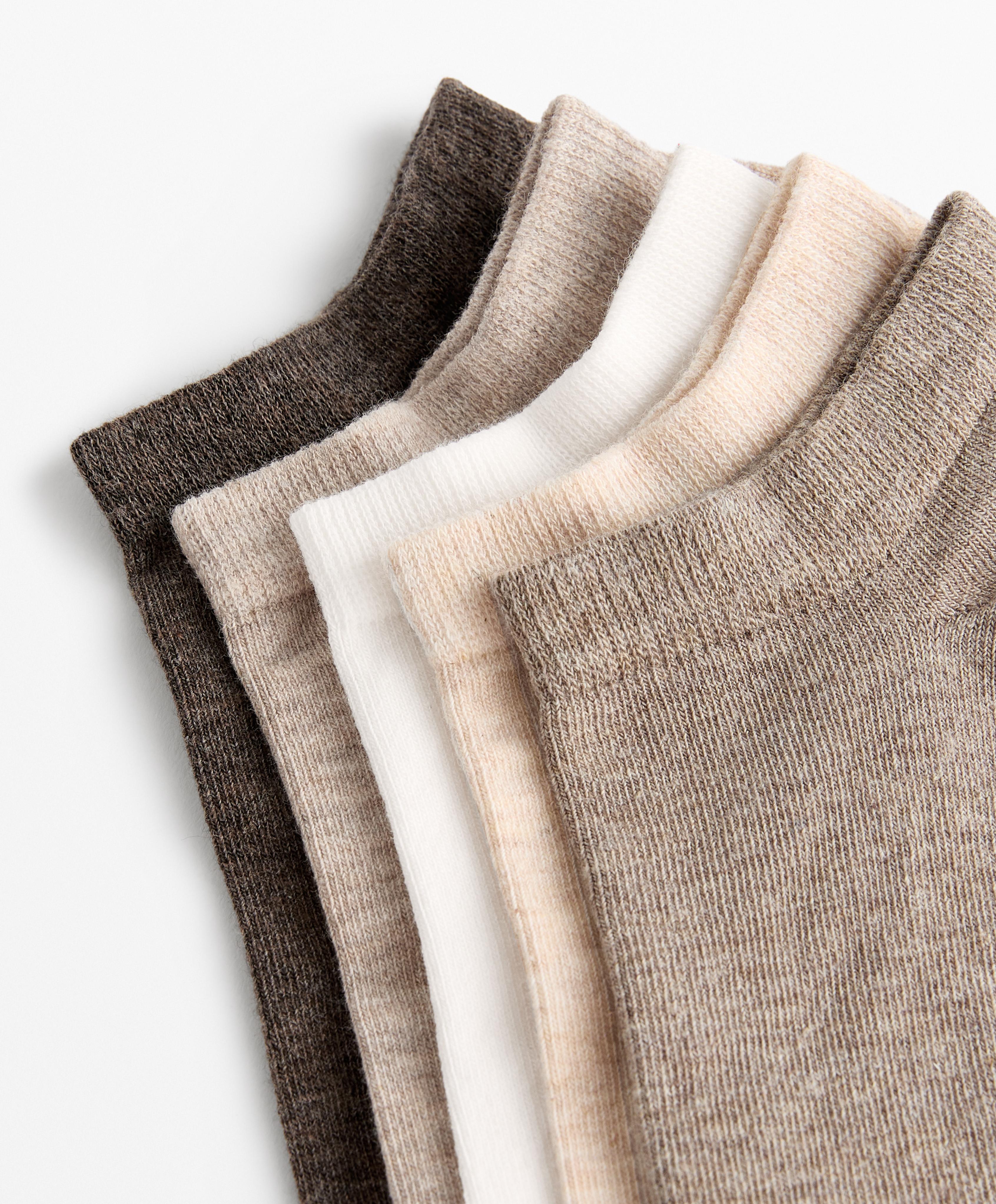 5 pairs of cotton blend sneaker socks