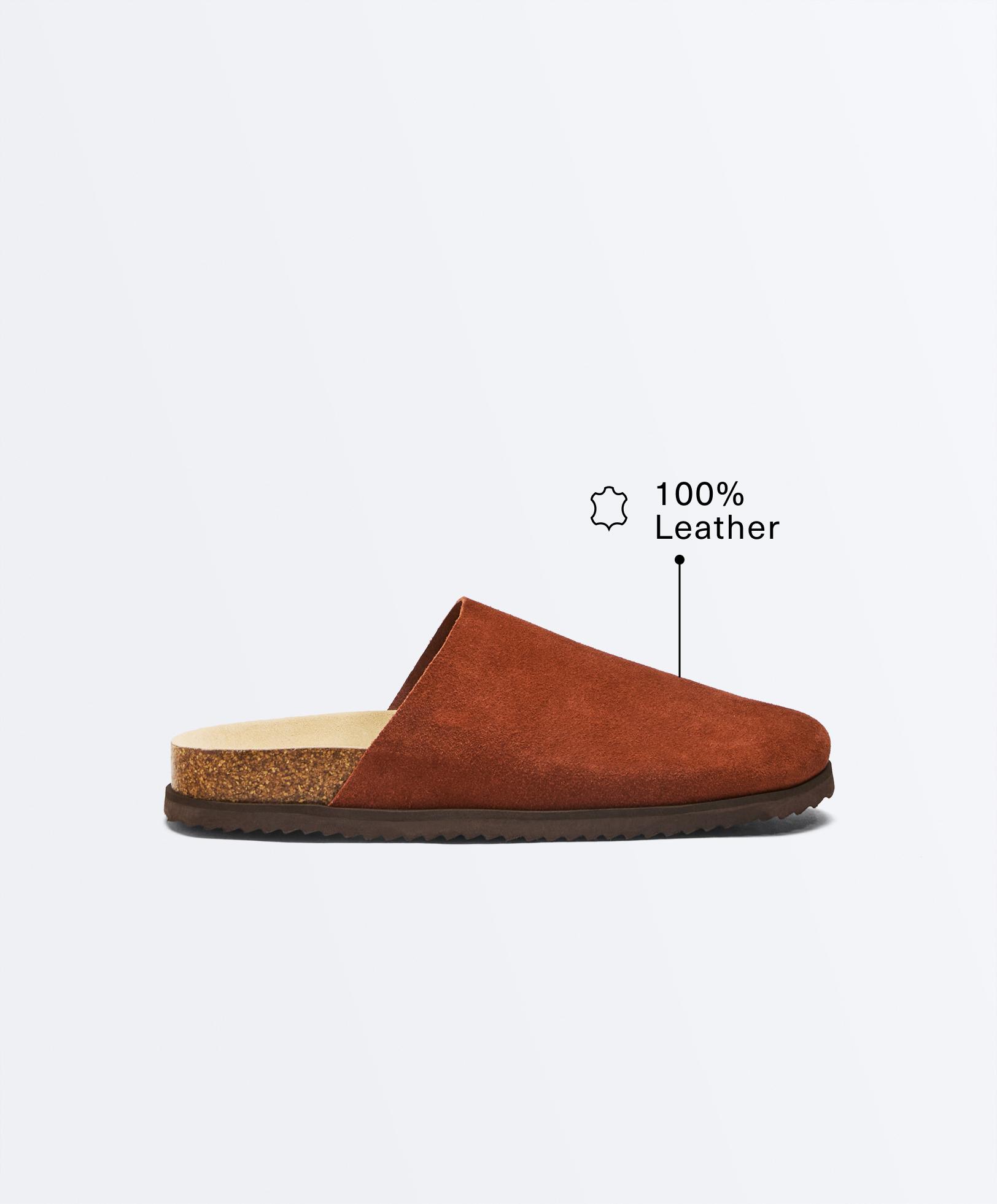 Split leather mules Split leather mules