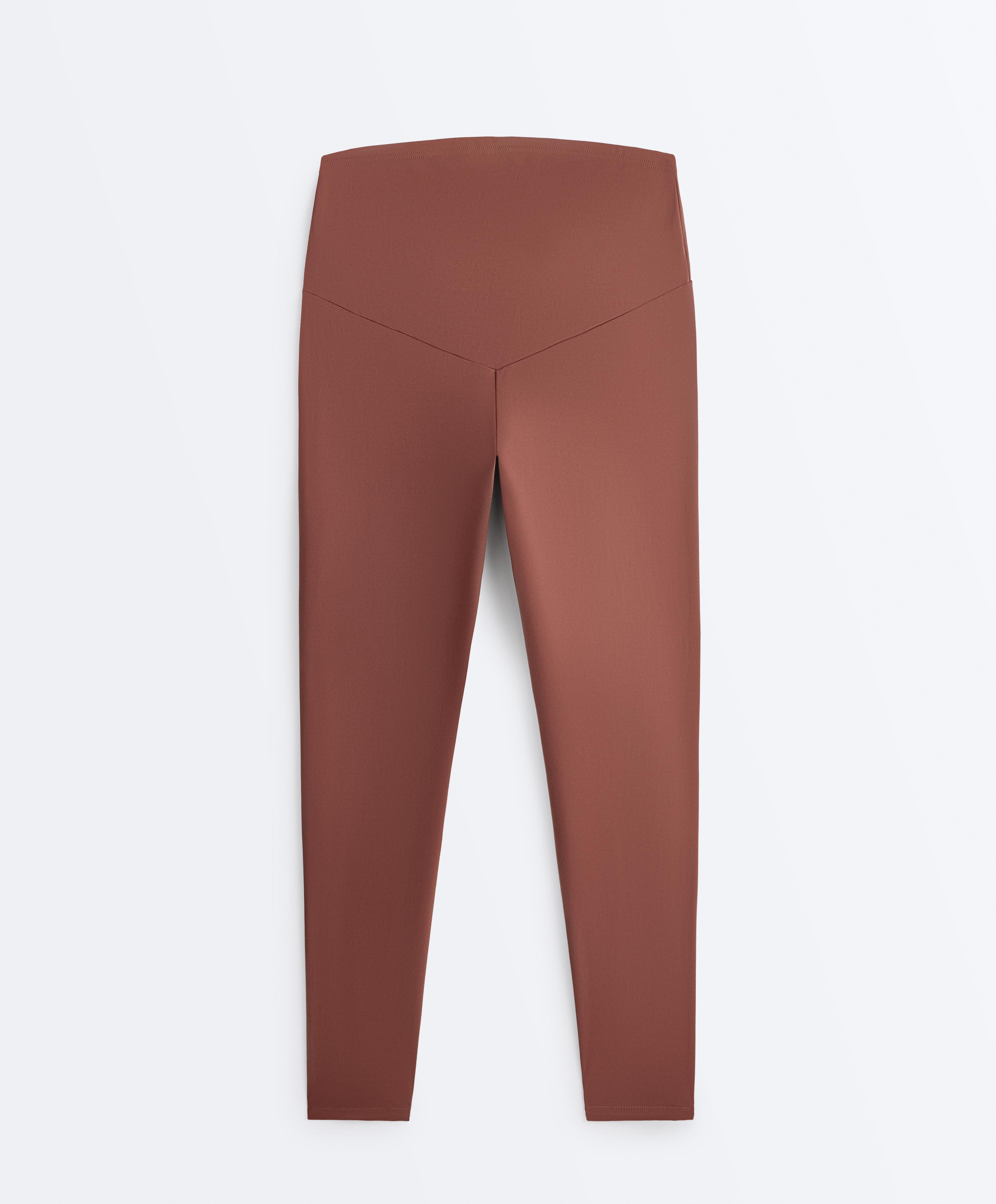 Comfortlux maternity leggings — MAHOGANY
