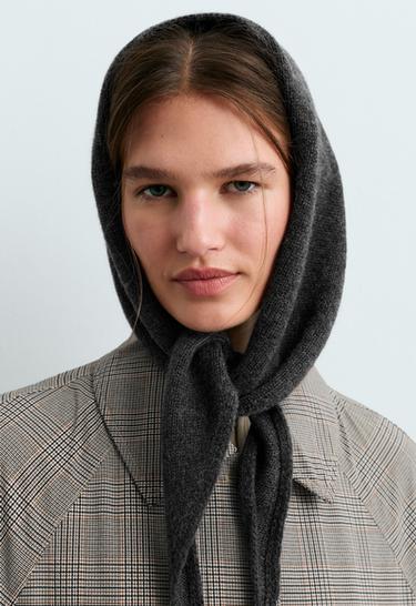 Knit bandana 90% wool 10% cashmere — ANTHRACITE GREY 3