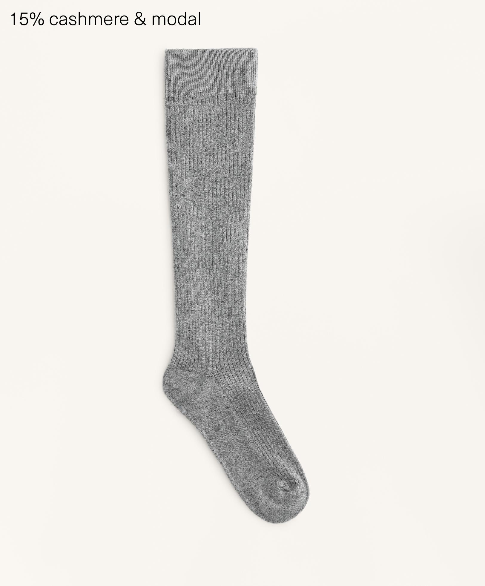 ถุงเท้าข้อสูงผ้า cashmere 15% และผ้า modal ผสม