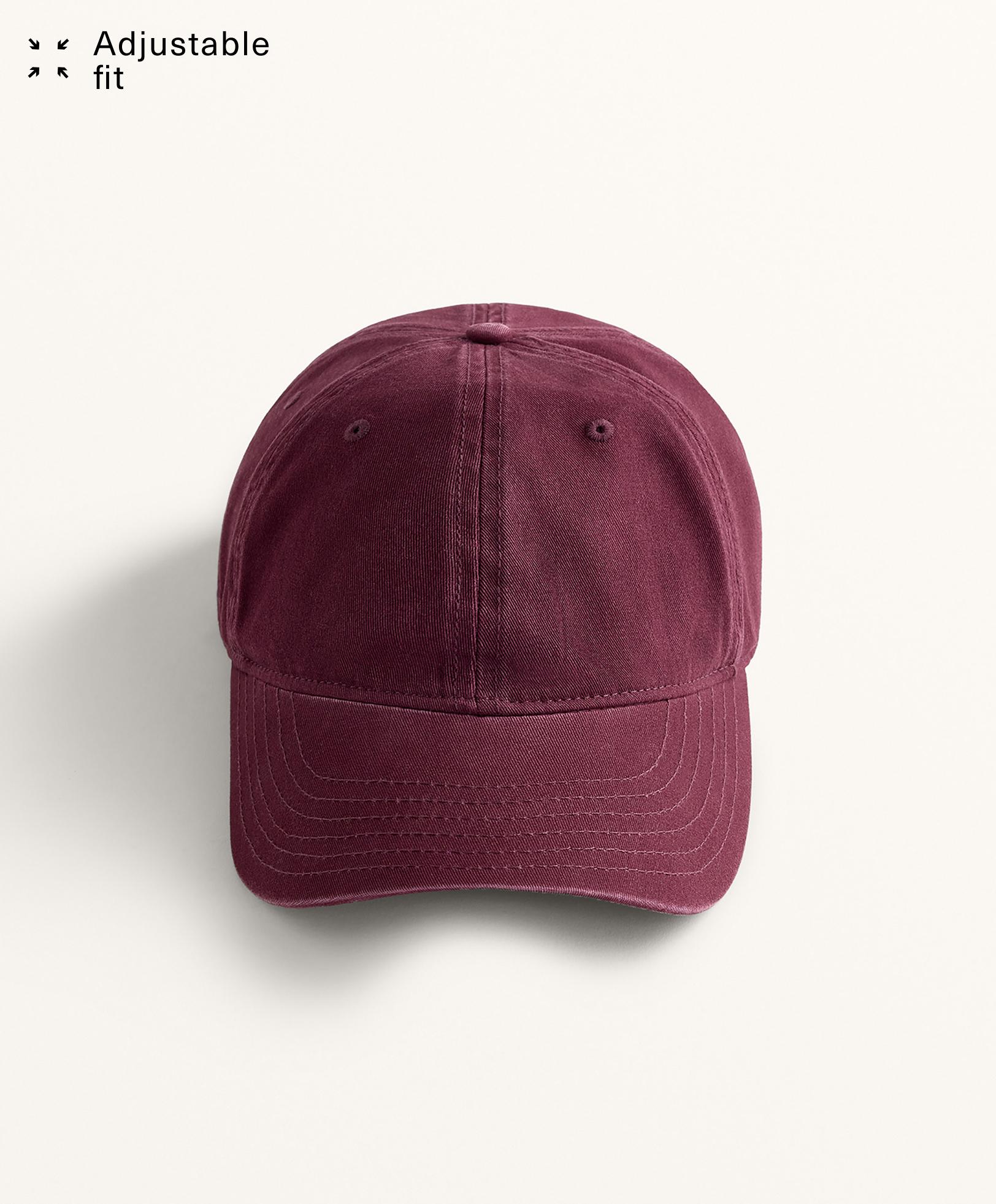 100% cotton cap with washed effect