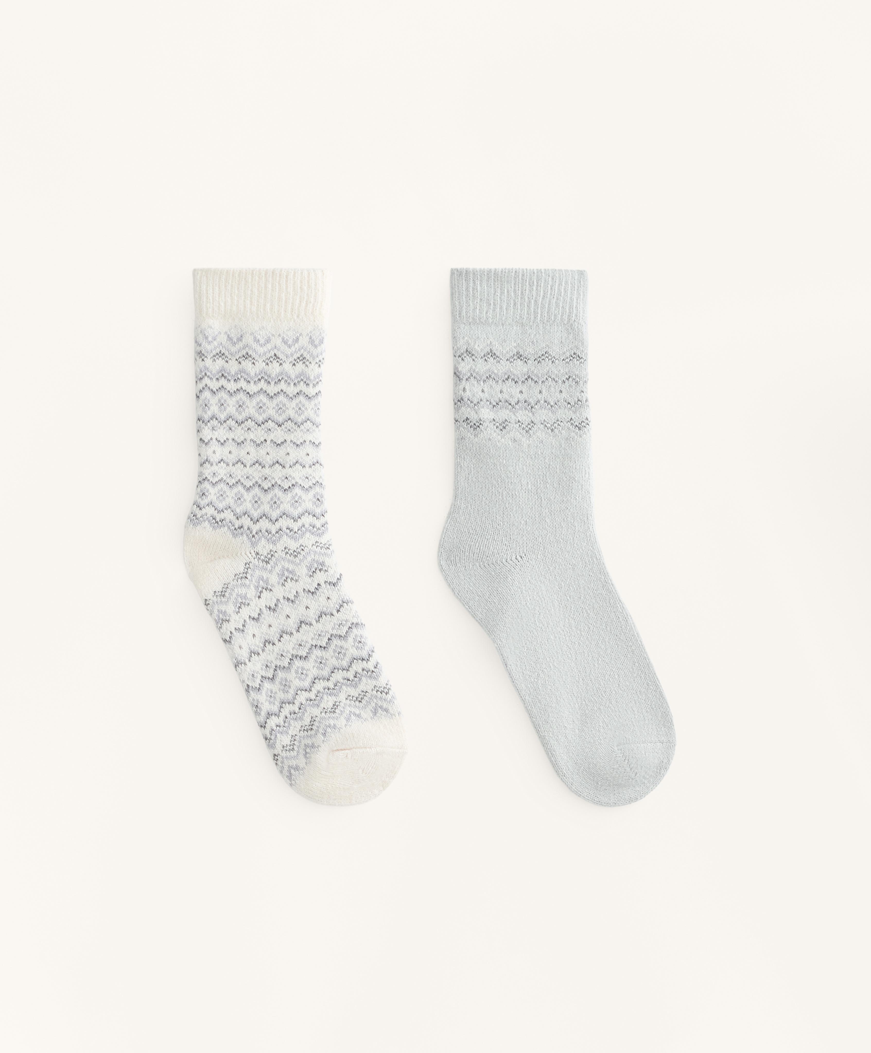 2 pairs of classic jacquard socks