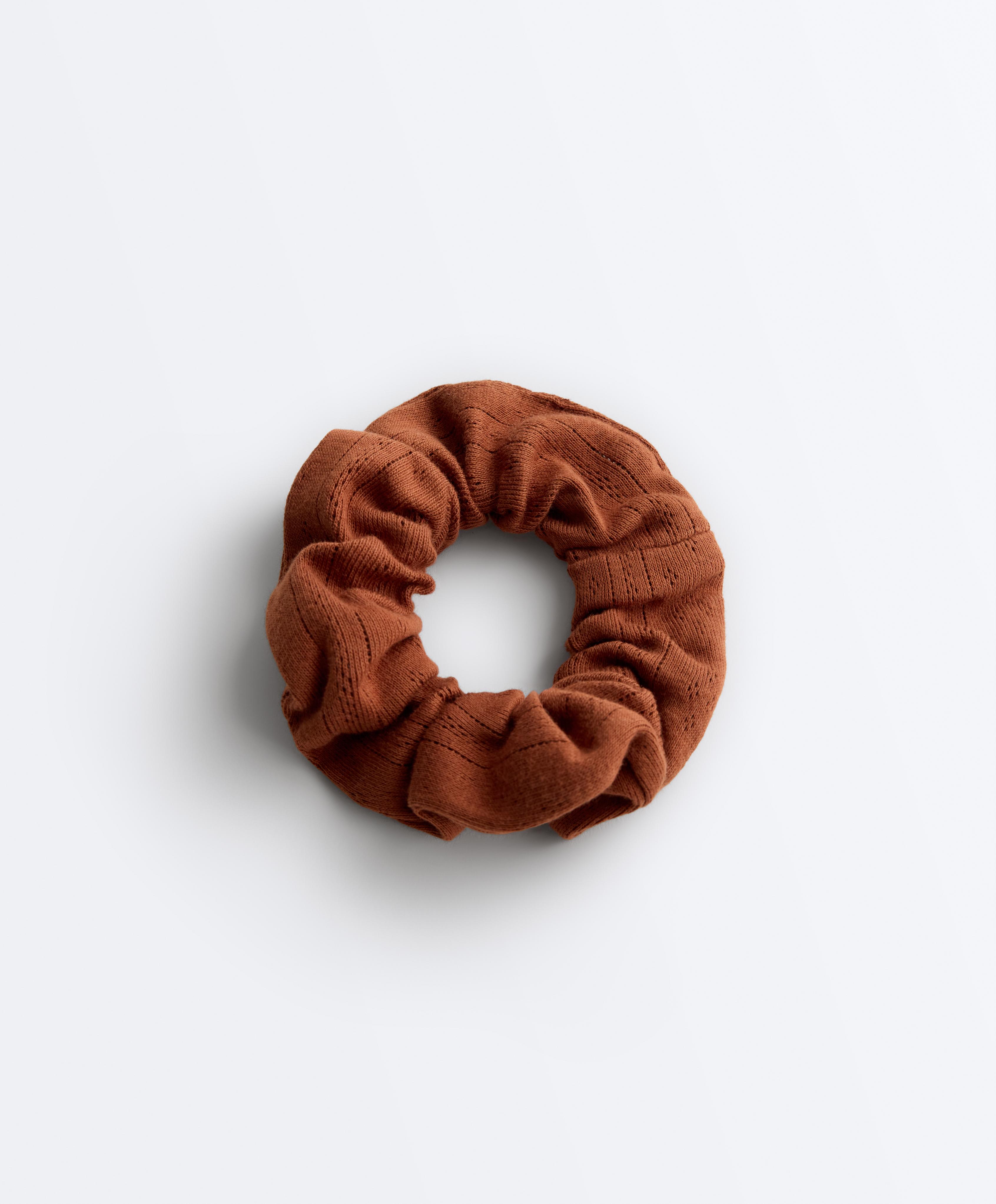 2 pack 100% cotton scrunchies — BURNT ORANGE
