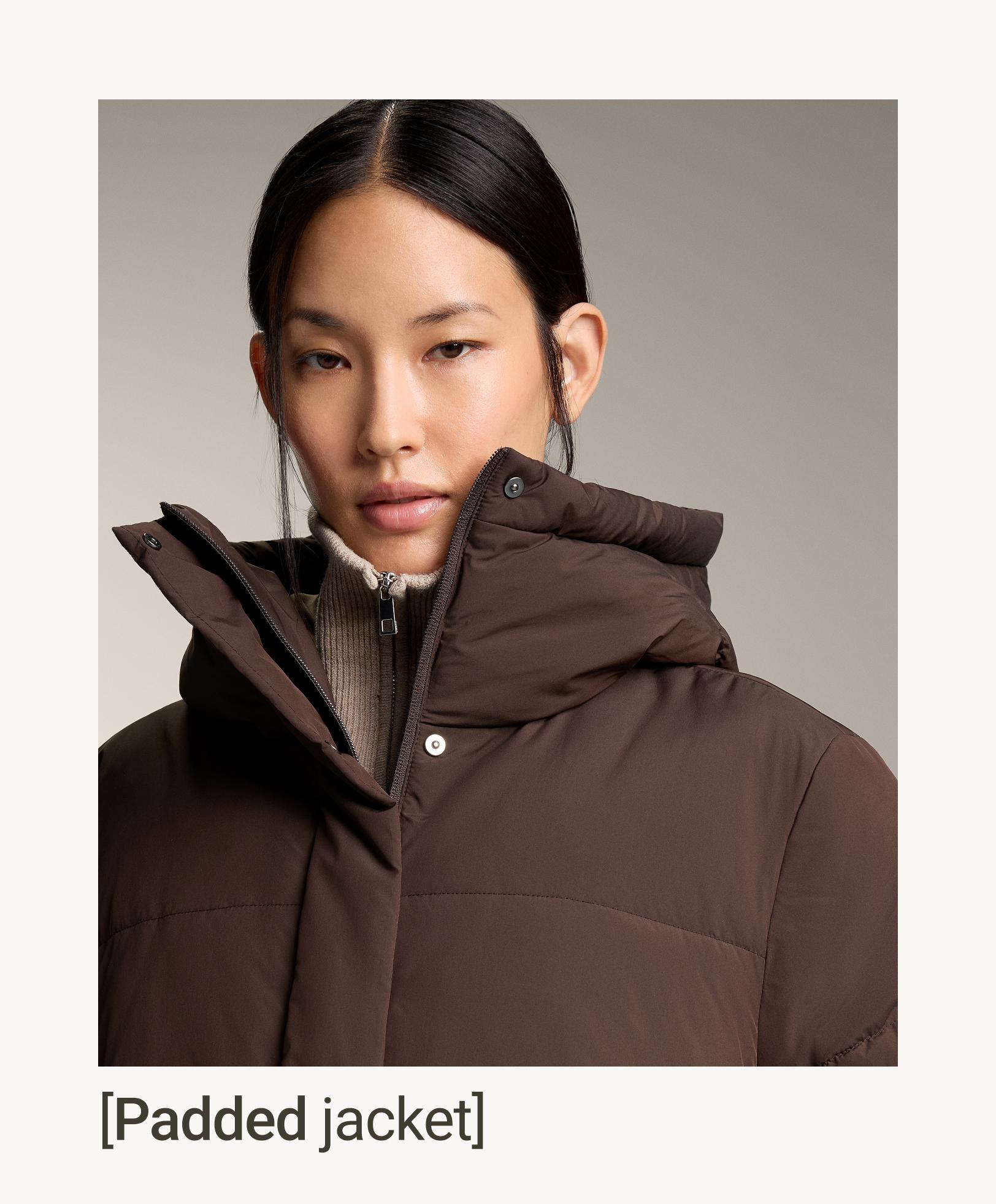 Primaloft® water-repellent padded jacket — DARK REDDISH‑BROWN