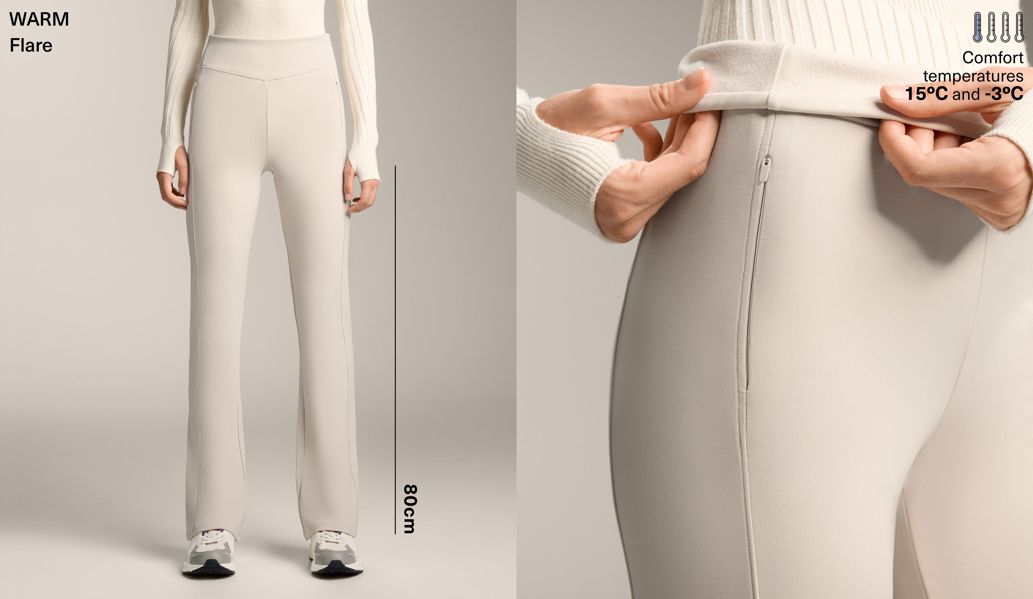 Calças flare high rise warm pockets Calças flare high rise warm pockets