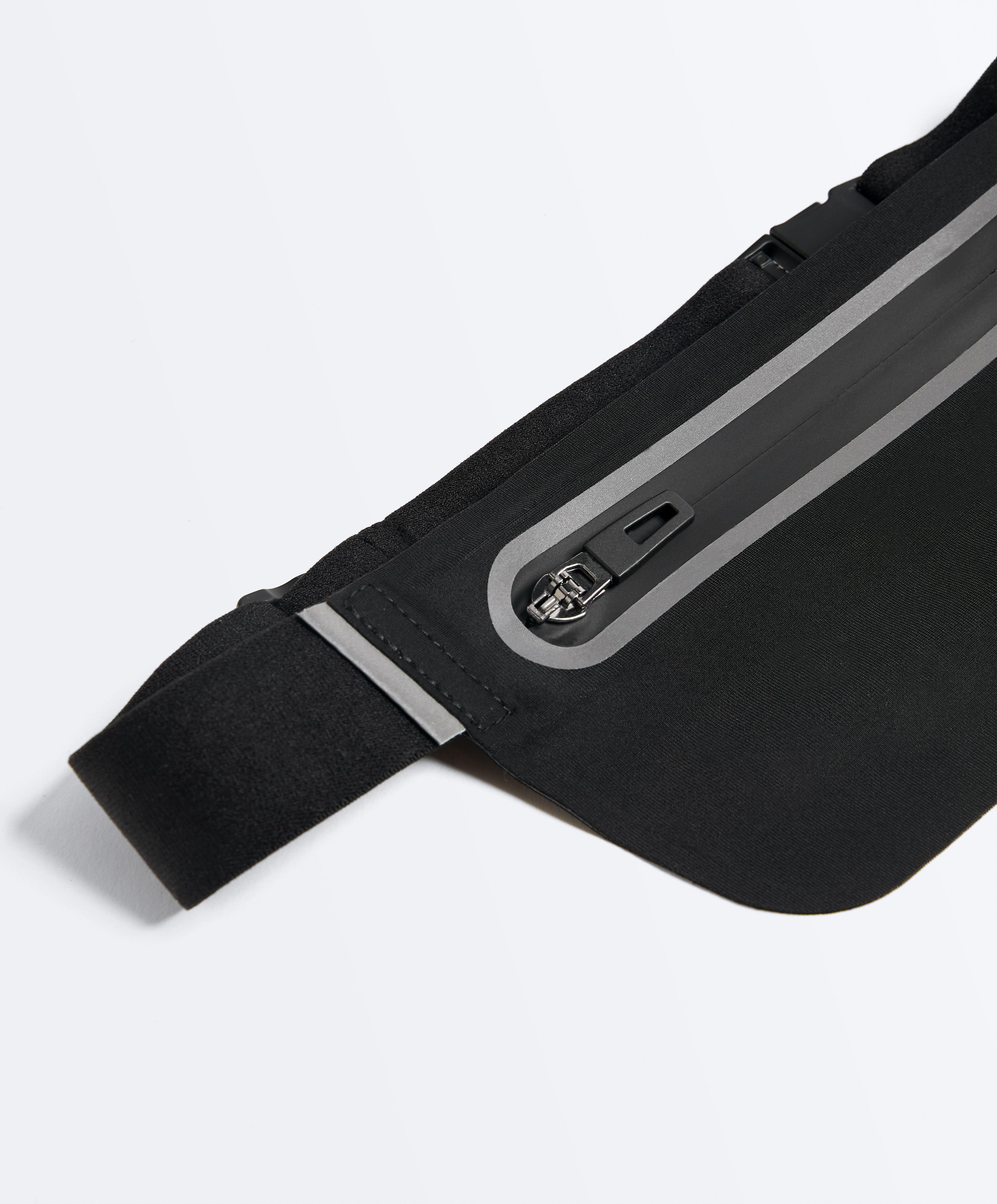 Adjustable running belt bag — BLACK
