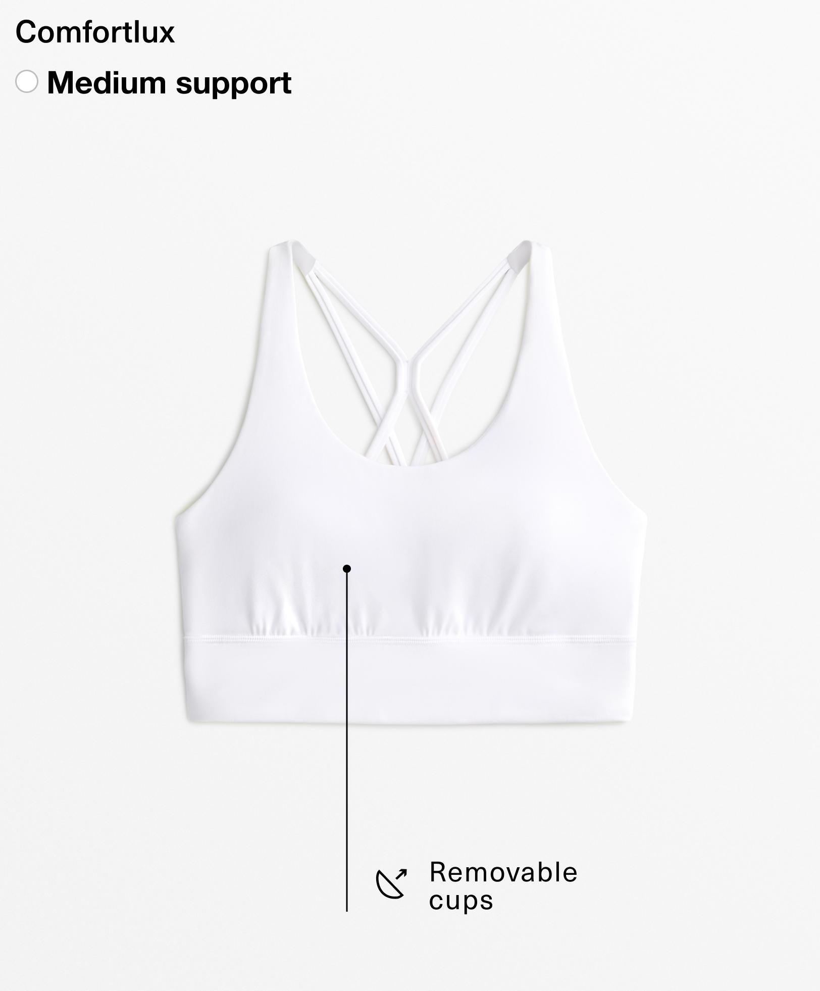 Medium-support Comfortlux sports bra with cups