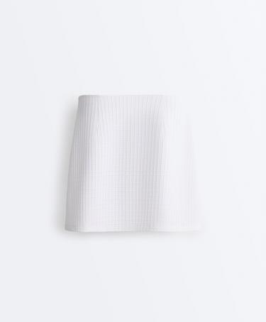 Check short skirt — WHITE  10